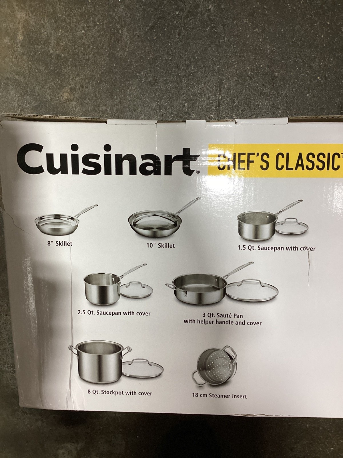 Cuisinart CHEFS CLASSIC Stainless Cookware- 11 pc set FREE SHIPPING!