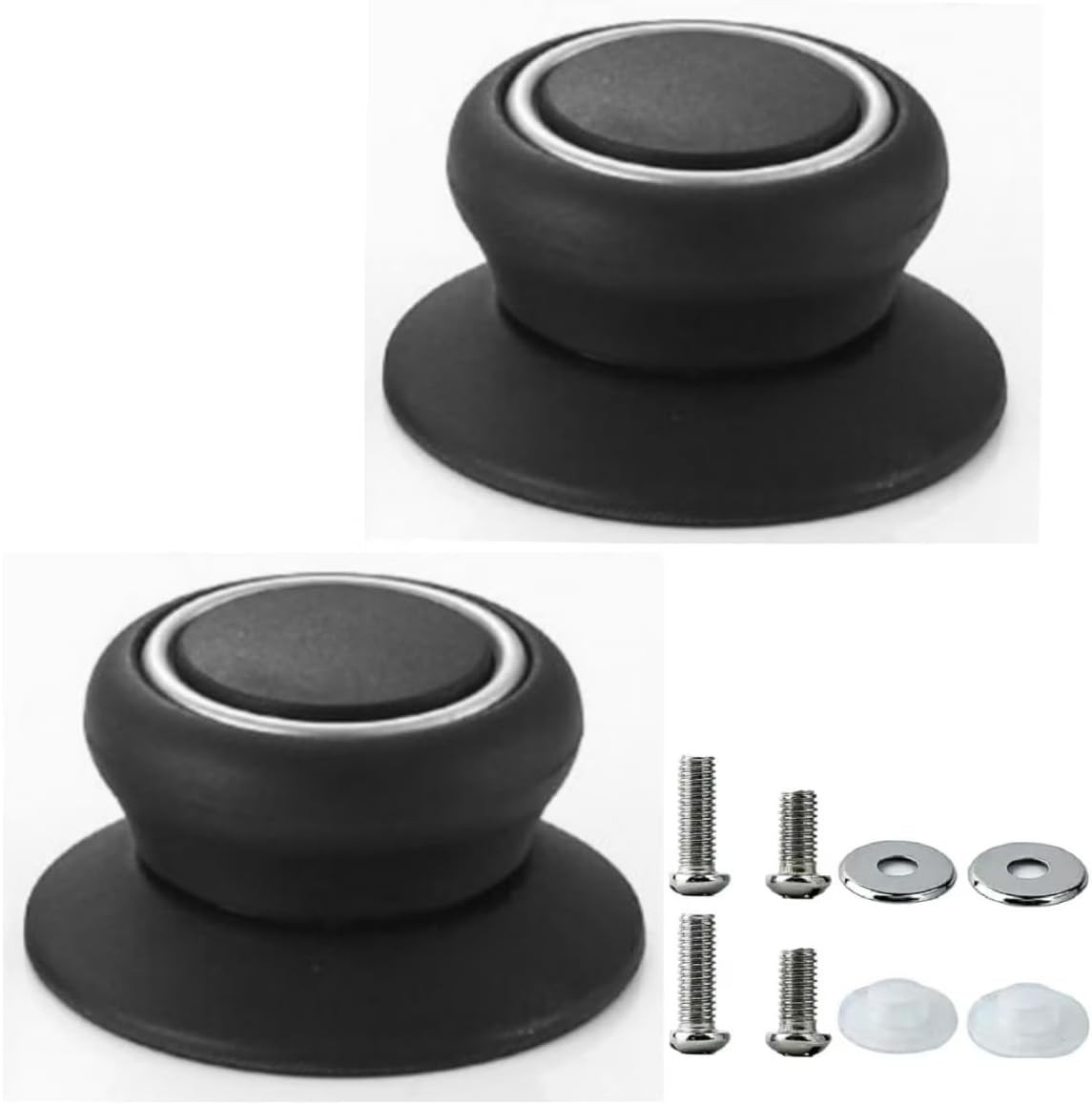 2PCS Bakelite Pot Lid Knobs – Heat Resistant, Universal Replacement Handles