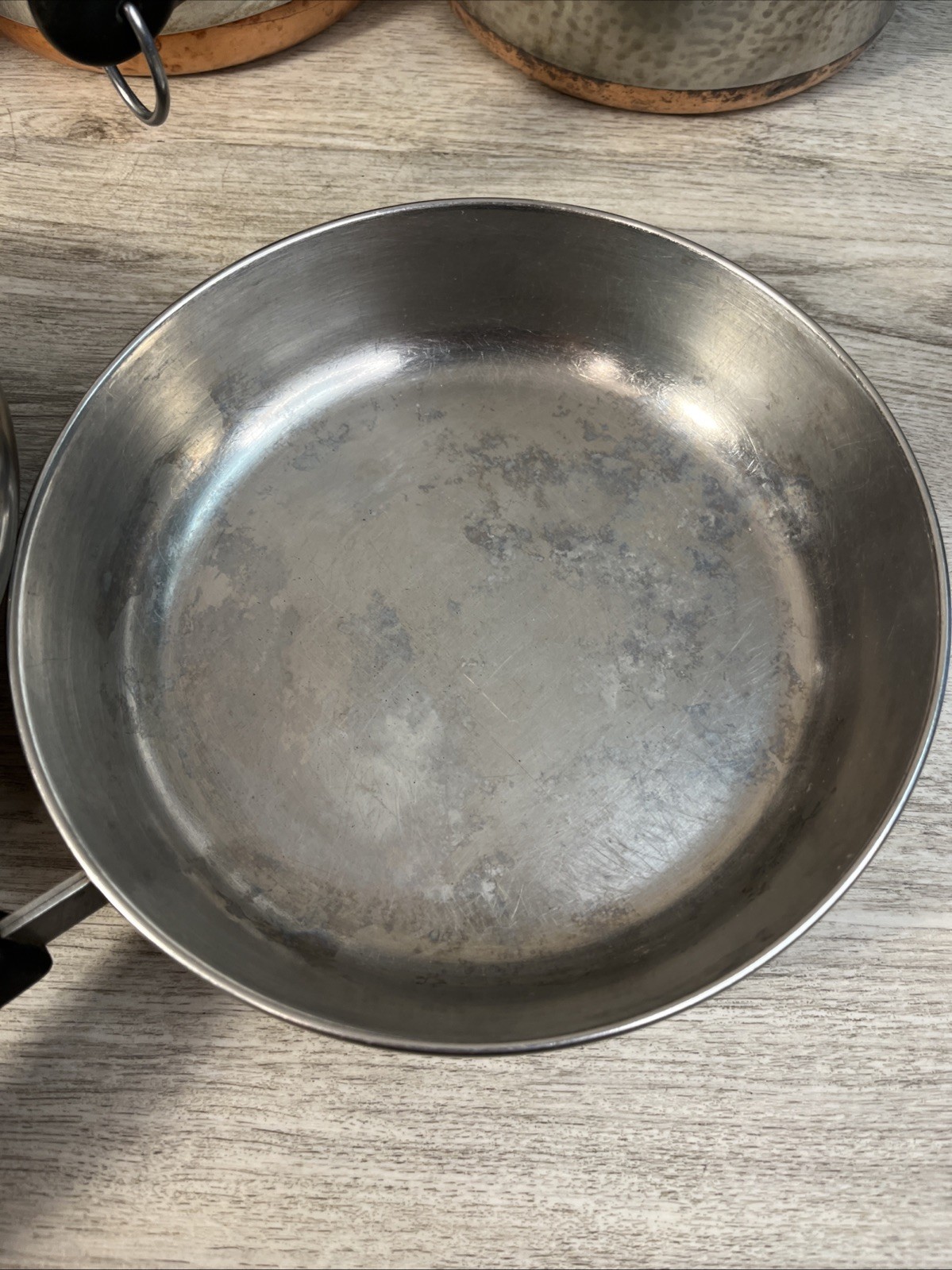 1801 Revere Ware Cook Set 8 Pc Copper Bottom Saucepan Stock Pot Assorted VTG #1