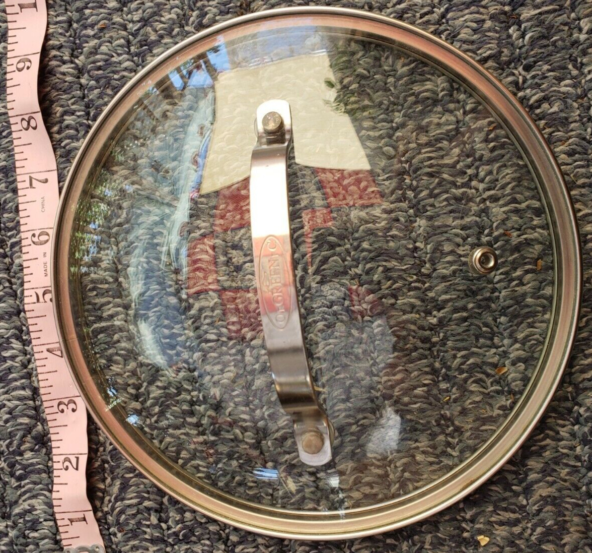 Vented Clear Glass LID OrGREENiC for 9″ Sauce Pan Stock Pot Frying Pan Skillet