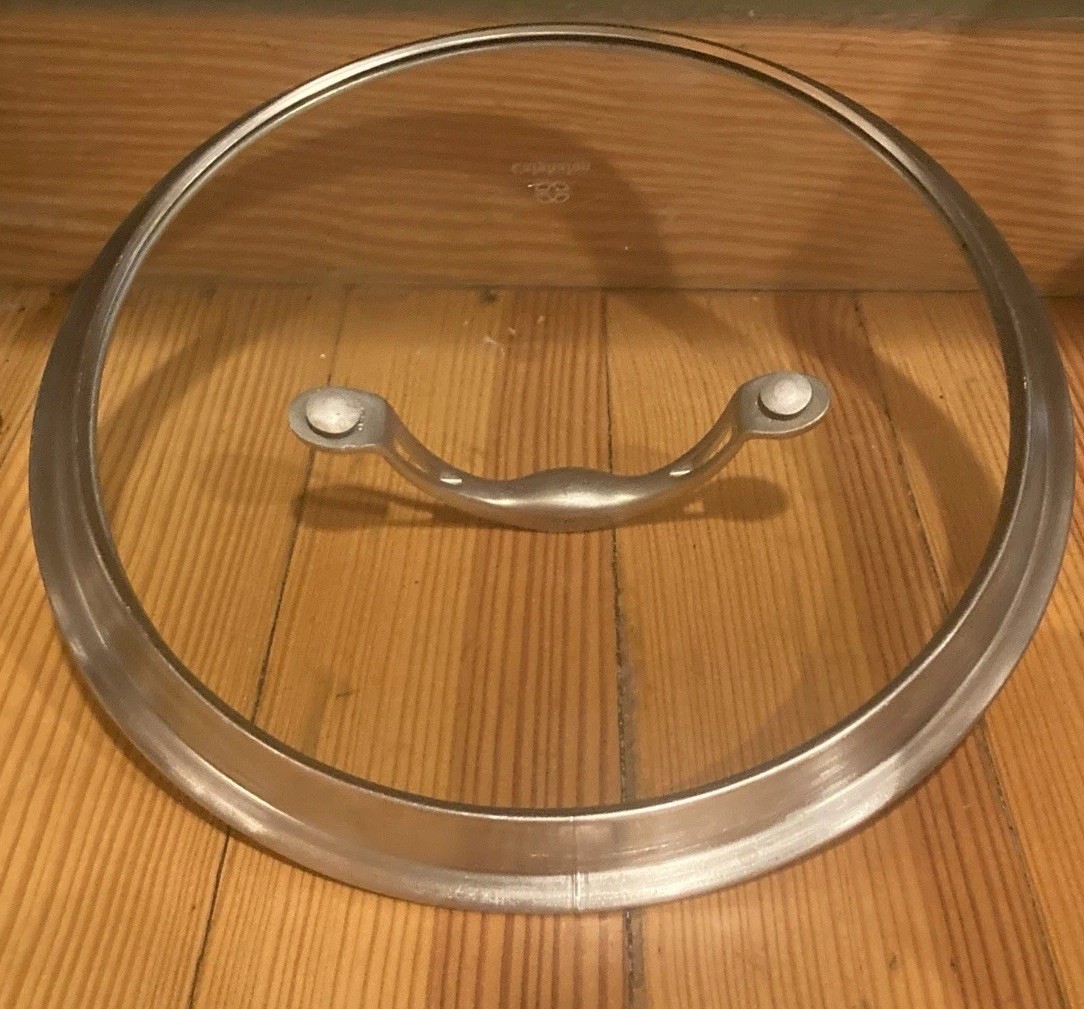 Calphalon Pot Pan Lid Stainless Steel Glass 9 1/4” Tot Dia For 8 3/4” Inside Dia