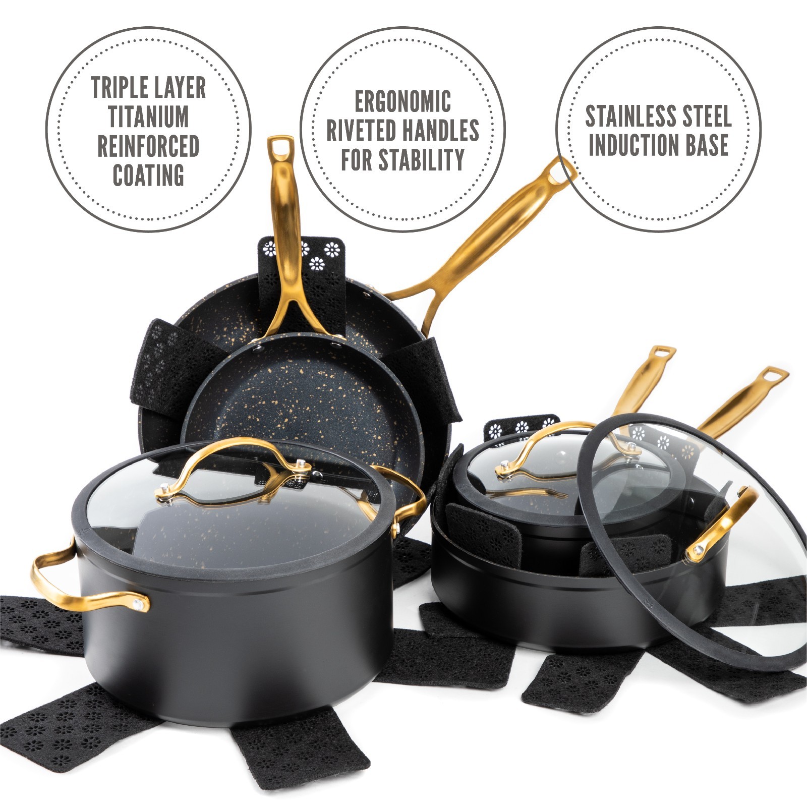 Thyme & Table 12Piece Non-Stick Cookware, Signature Collection Pots and Pans Set