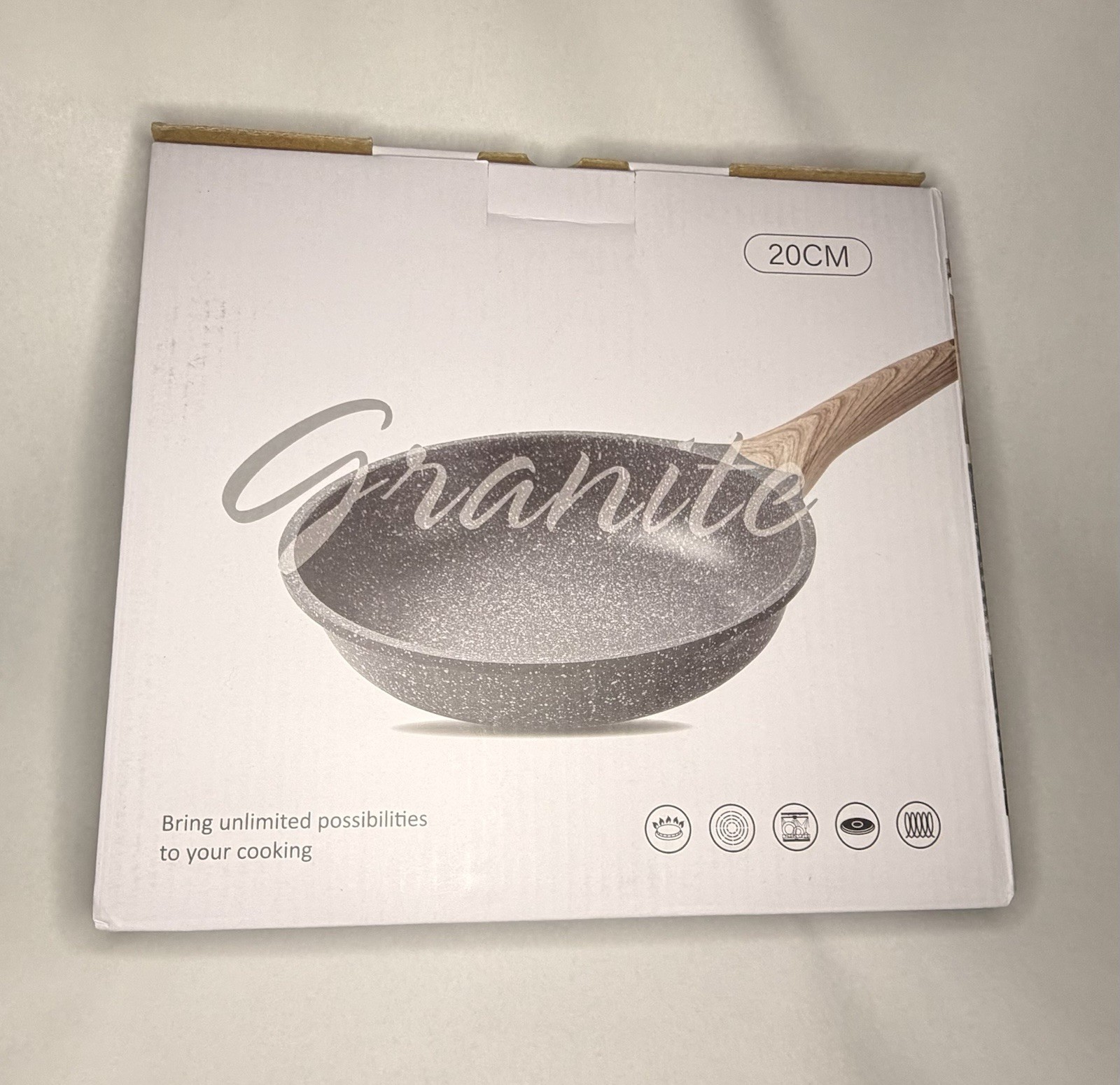 Granite Nonstick Fry Pan 20cm Induction Compatible Removable Handle NEW