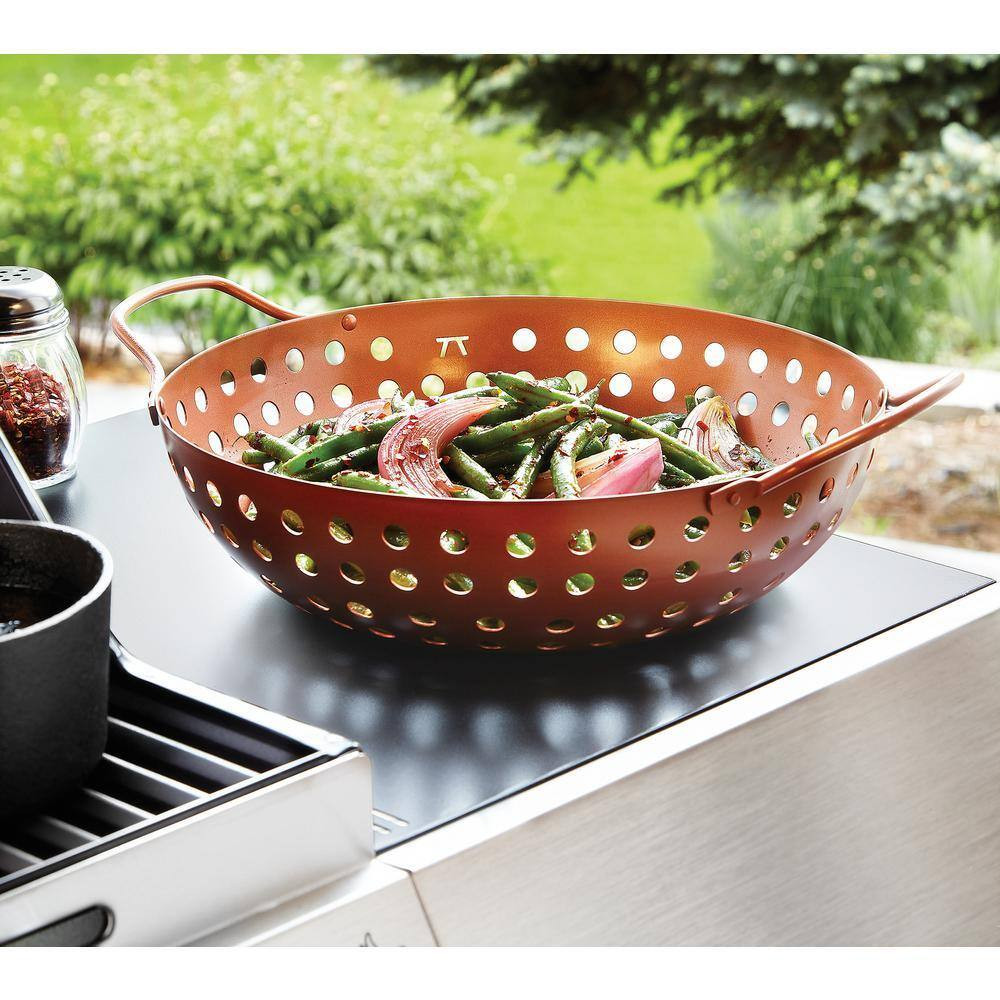 Non-Stick Copper Grill Wok with Handles