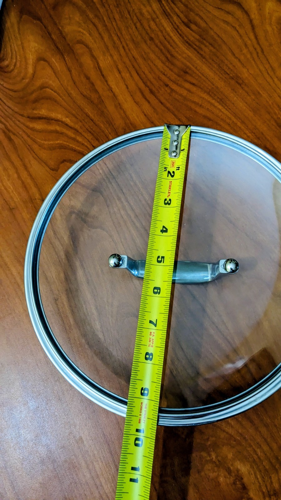 BELGIQUE Glass Pot Pan Replacement 9 1/4″ Lid Only Vented Stainless Rim