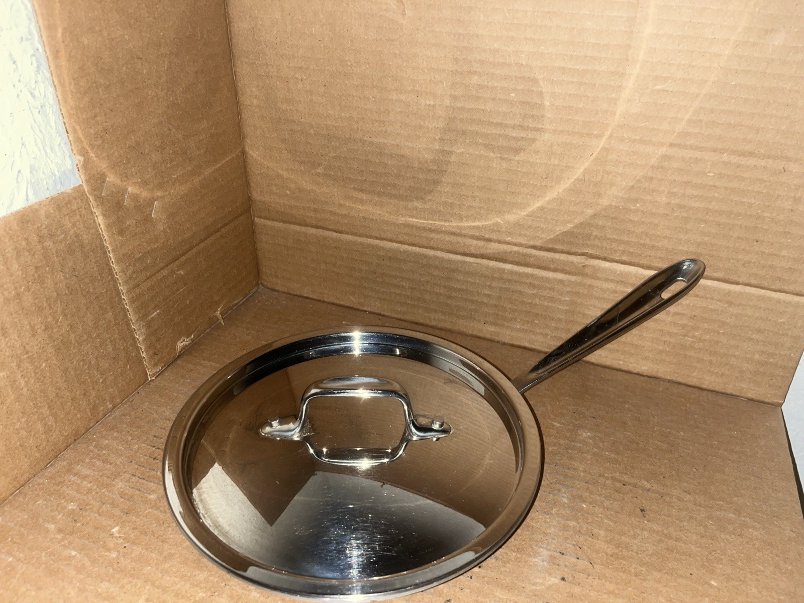 All-Clad Stainless Steel 8” Inch Fry Pan Skillet W/Lid Induction Ready 3-Ply