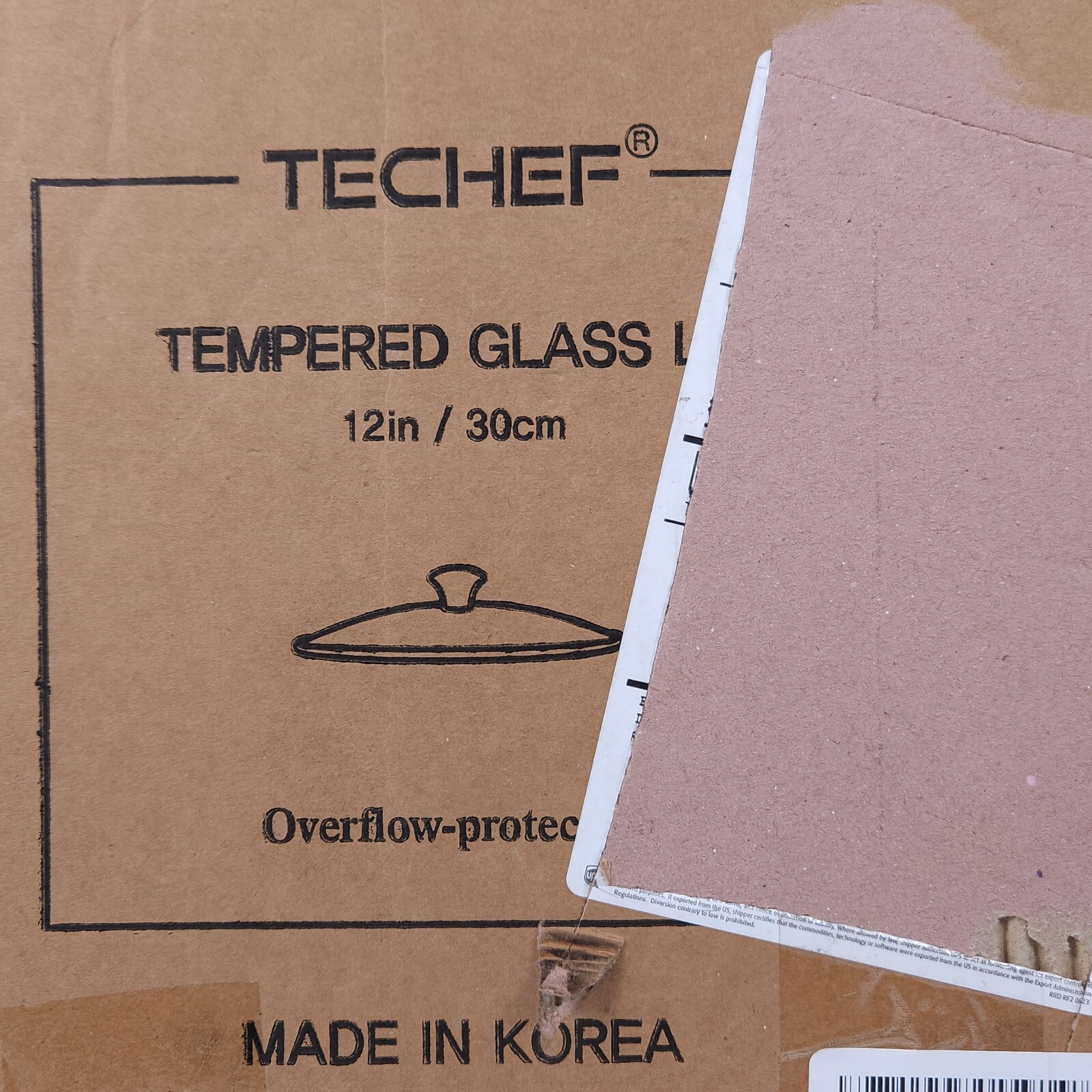 TeChef Cookware Tempered Glass Lid (12in/30cm) Overflow Protection