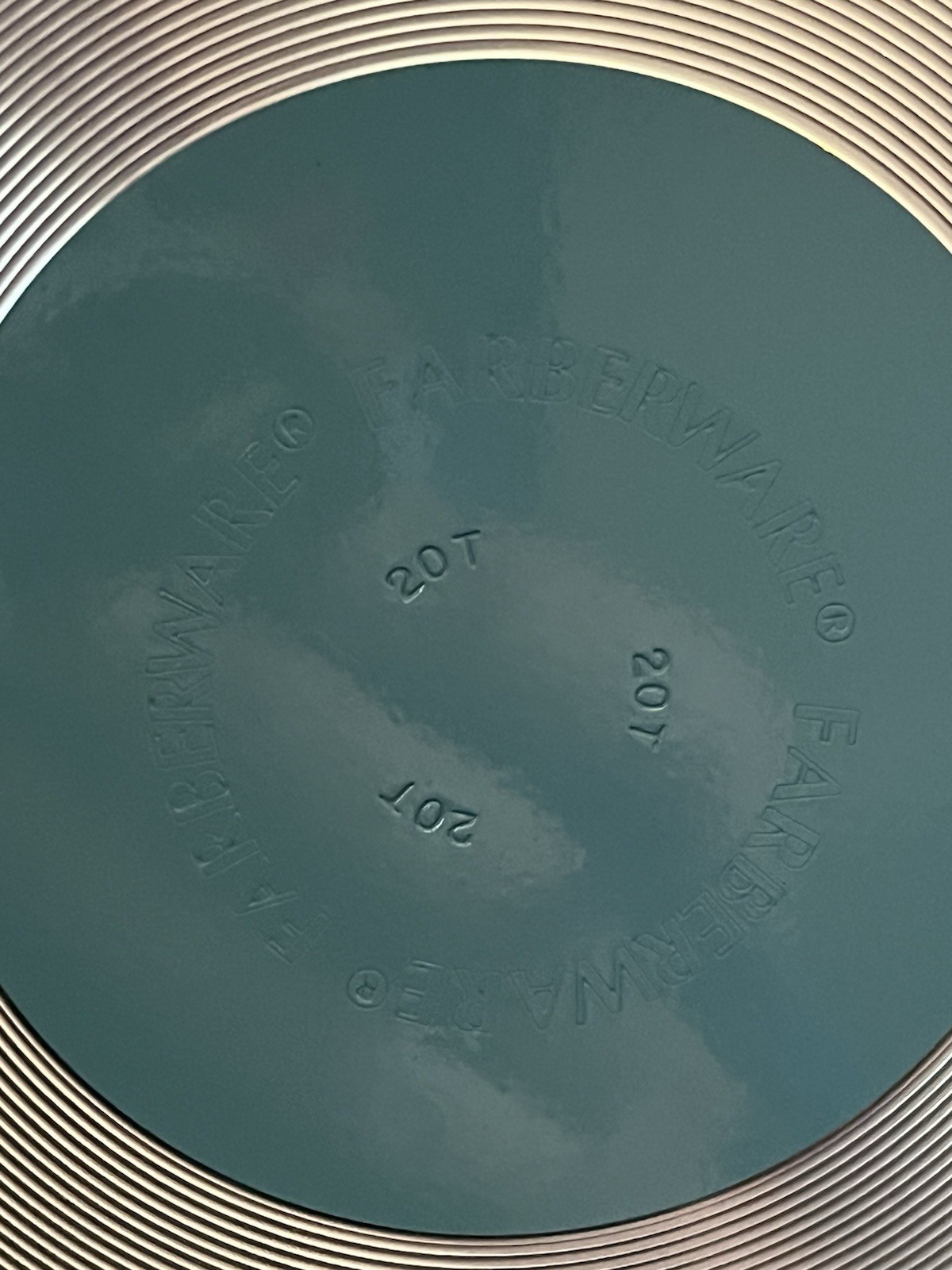 14” Farberware Aluminum Nonstick Pan With Lid Aqua Blue