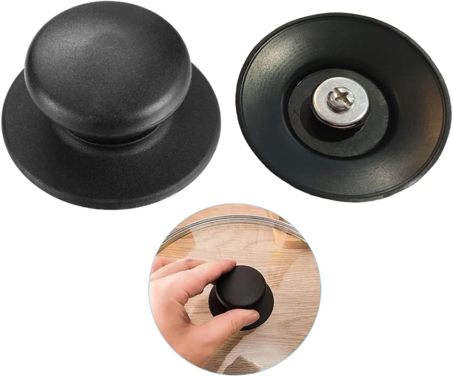 4 Pcs Universal Pot Lid Knobs, Bakelite Handle Replacement for Pots, Pans,