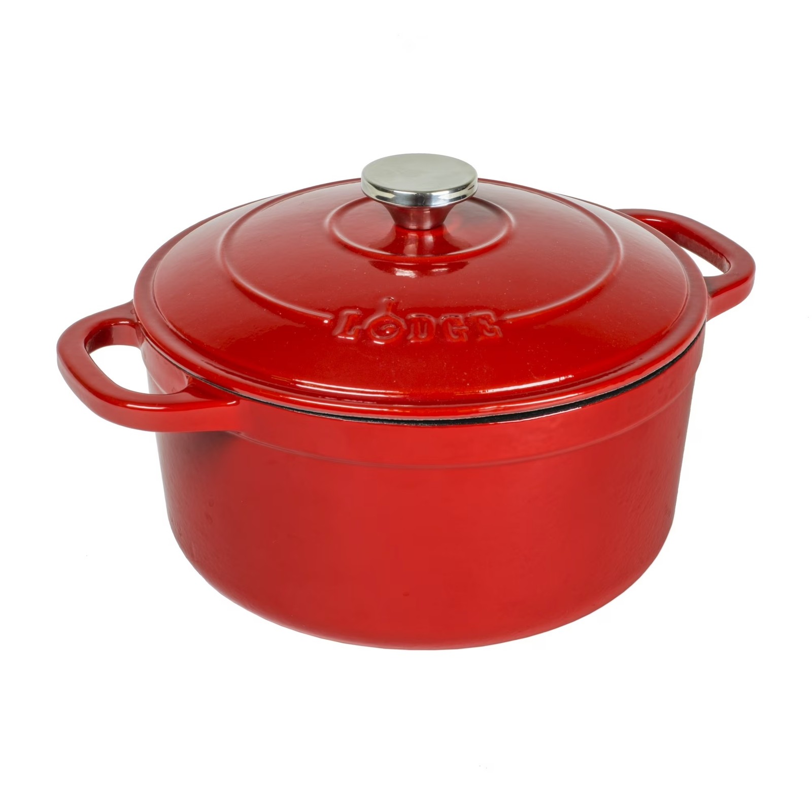 Lodge EB5D42 Enameled Cast Iron Dutch Ovens – 5.5 Quart Red