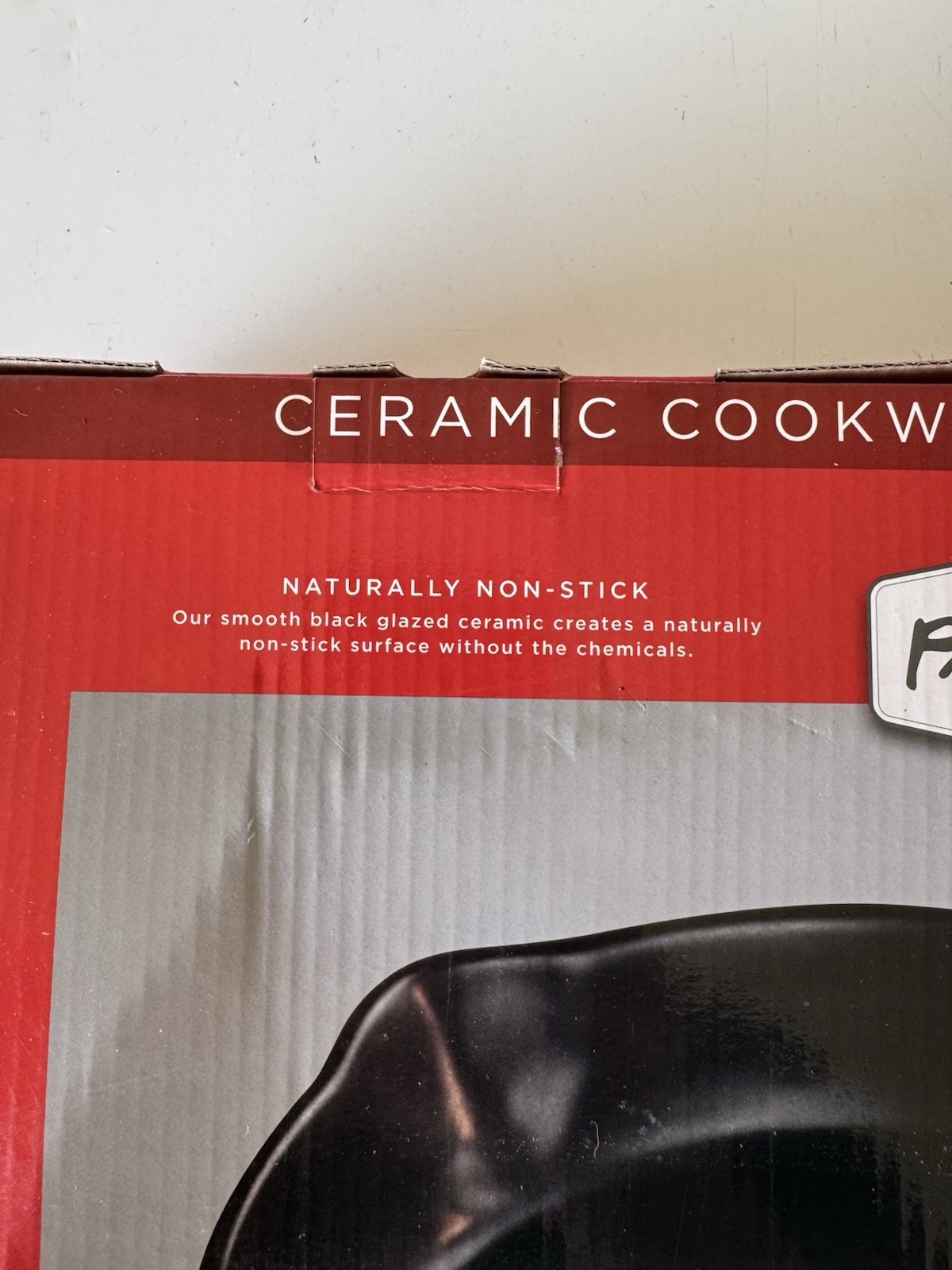 Parini 8” Round Ceramic Non-Stick Skillet Frying Pan, Oven Safe 400°F, Black