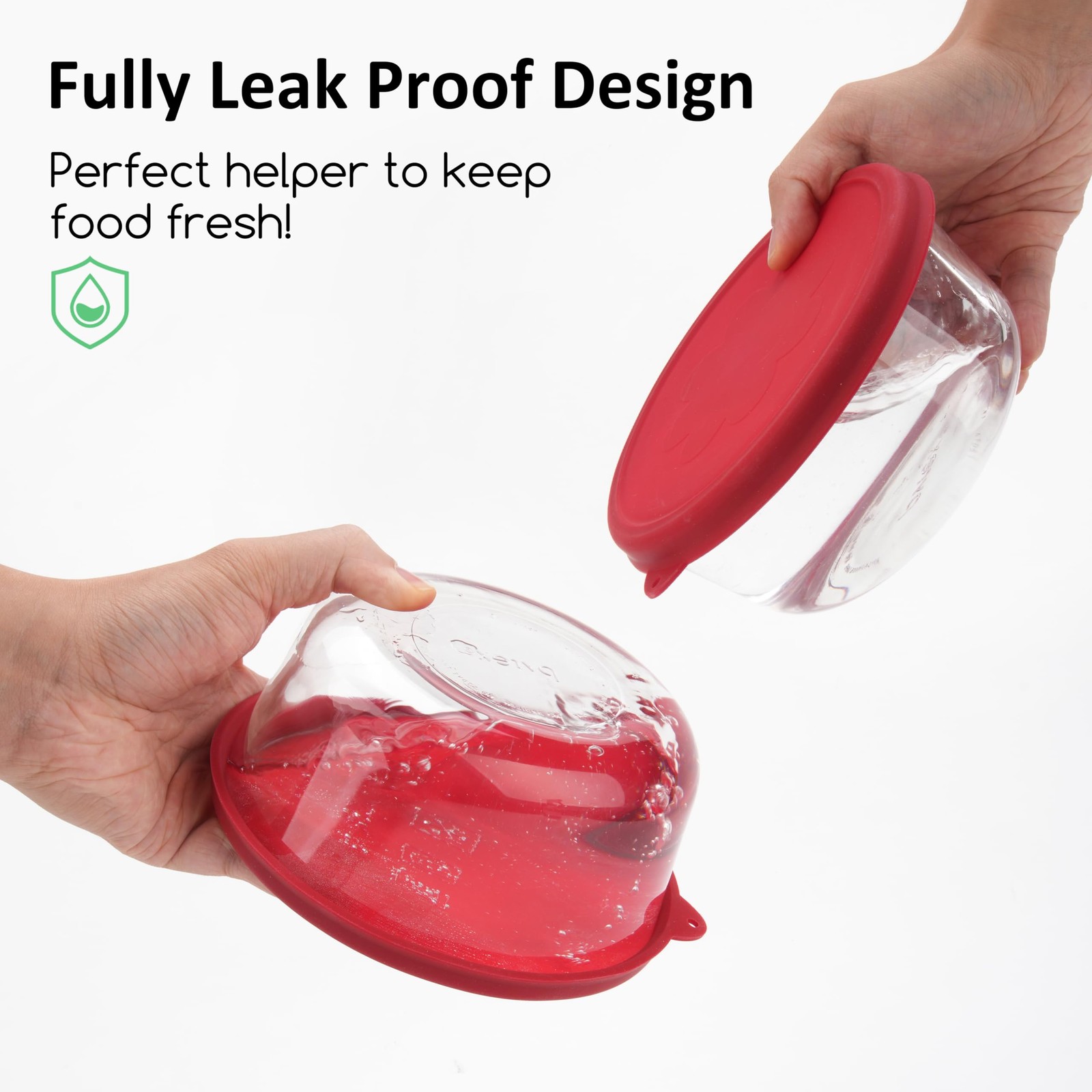 4 Cup Silicone Storage Cover Lids | Leak-Proof for Anchor Hocking & Pyrex 4 Pack