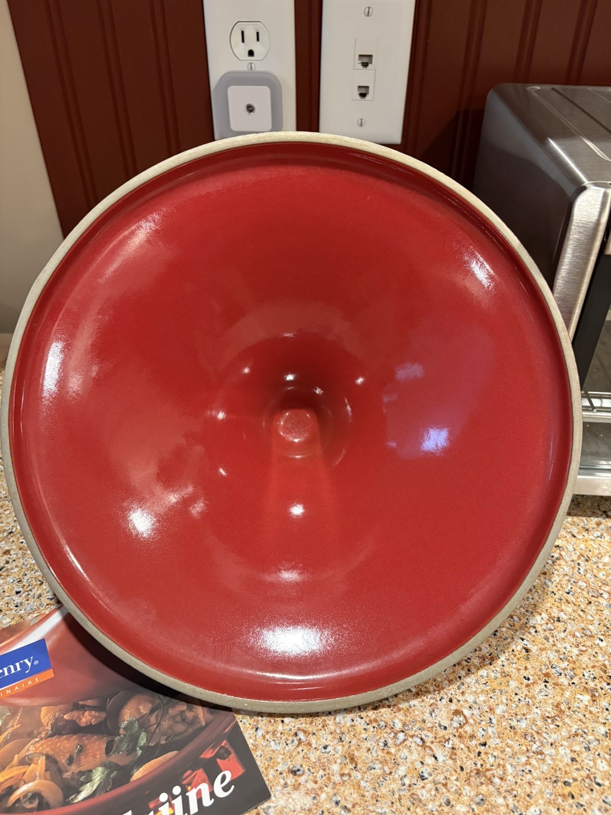 Emile Henry Burgundy Ceramic Tagine 3.7 Qt 55.32 France
