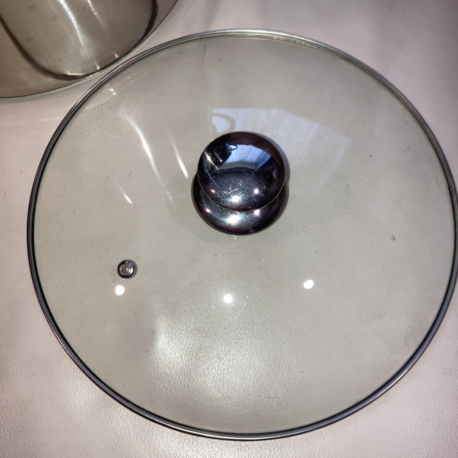 Large 12 Quart Stock Pot with Glass Lid Steam Vent Stainless Steel 2 Handles
