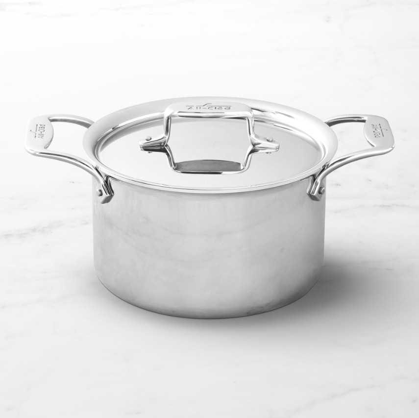 All-Clad D5® Stainless-Steel Soup Pot, 4-Qt