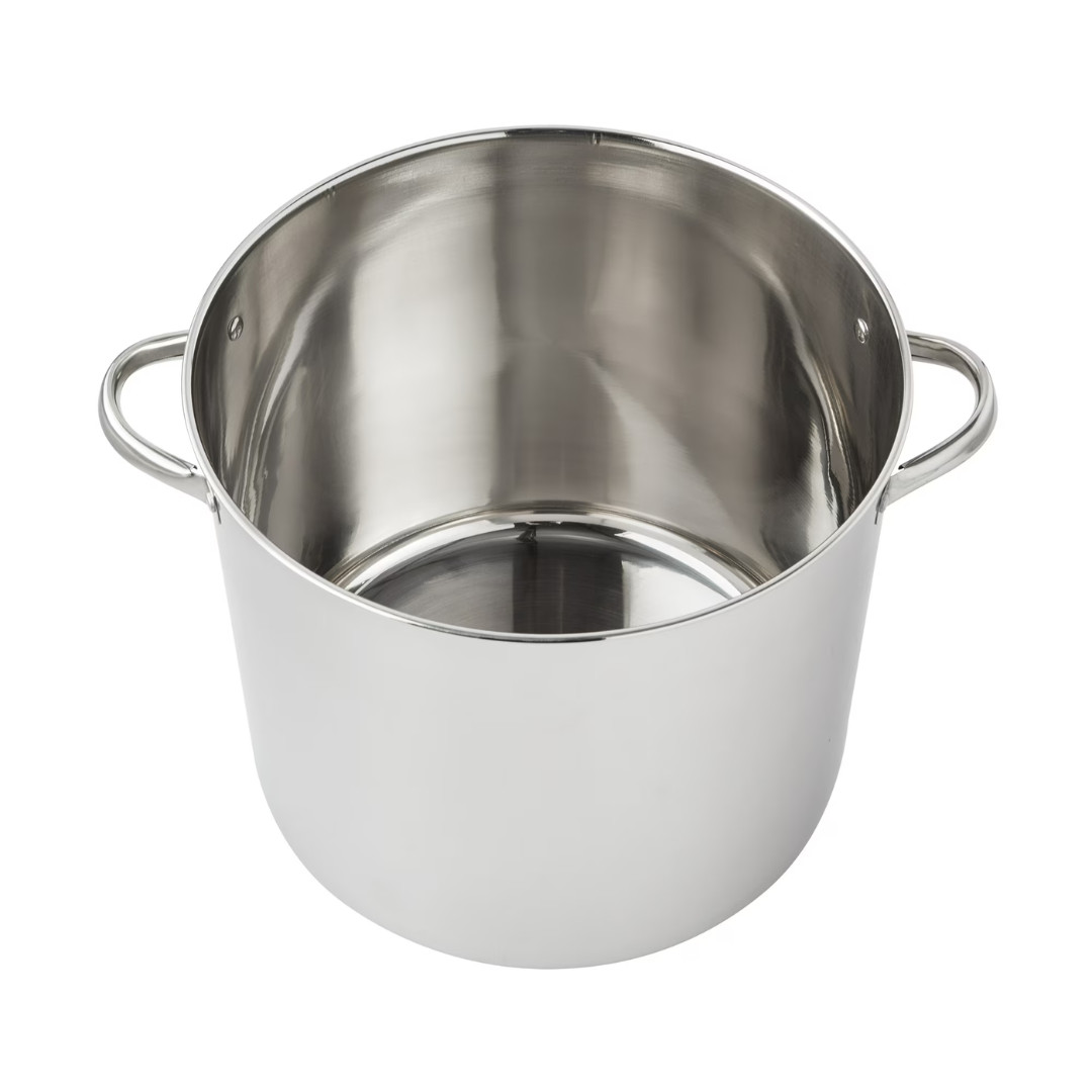 Mainstays 20 Qt Stainless Steel Stock Pot with Glass Lid | Induction Compatible