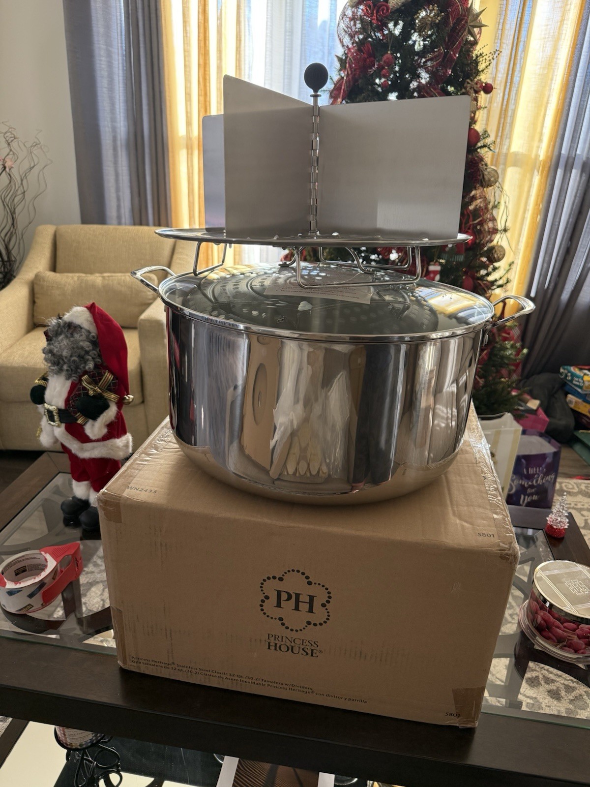 Princess House Heritage Stainless Steel Classic 32-Qt. Tamalera W/Divider #10370