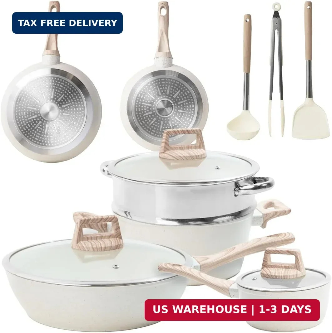 Caldwell 10-Piece Stainless Steel Pots and Pans Set – Professional Induction Coo