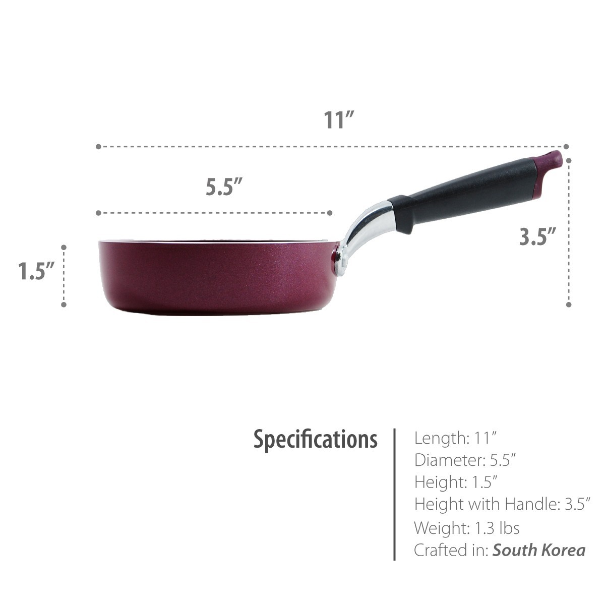 TECHEF – 5.5-Inch One Egg Frying Pan, Made in Korea