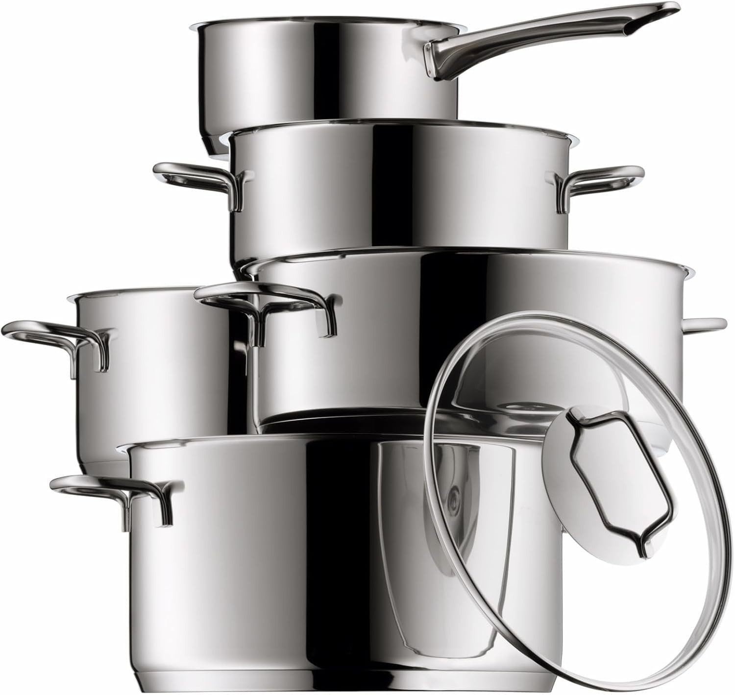 WMF Astoria 5-piece induction cookware set with glass lids, original…