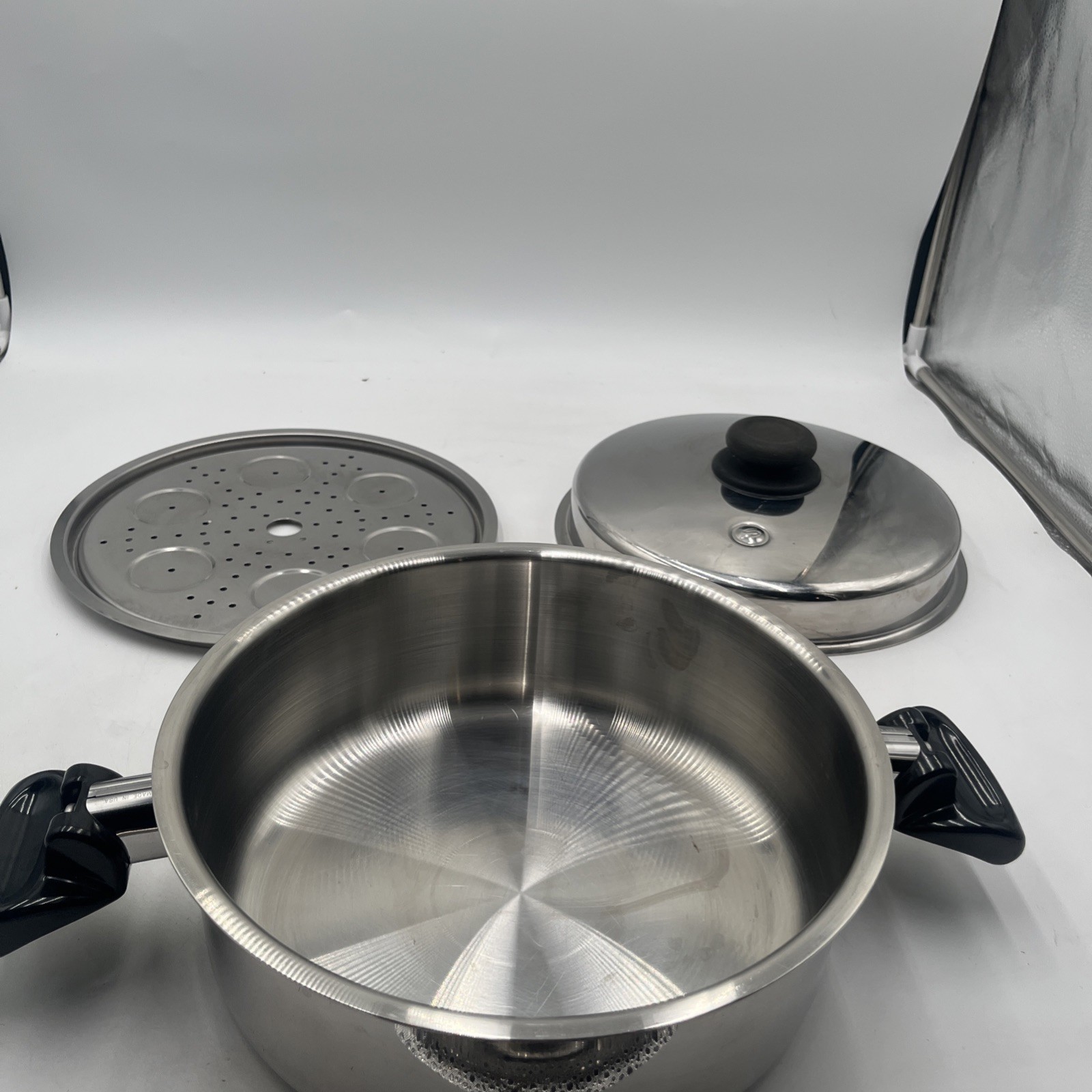 Saladmaster Utility Tray 10” W/ Steamer & Dome Lid Stainless Made in USA