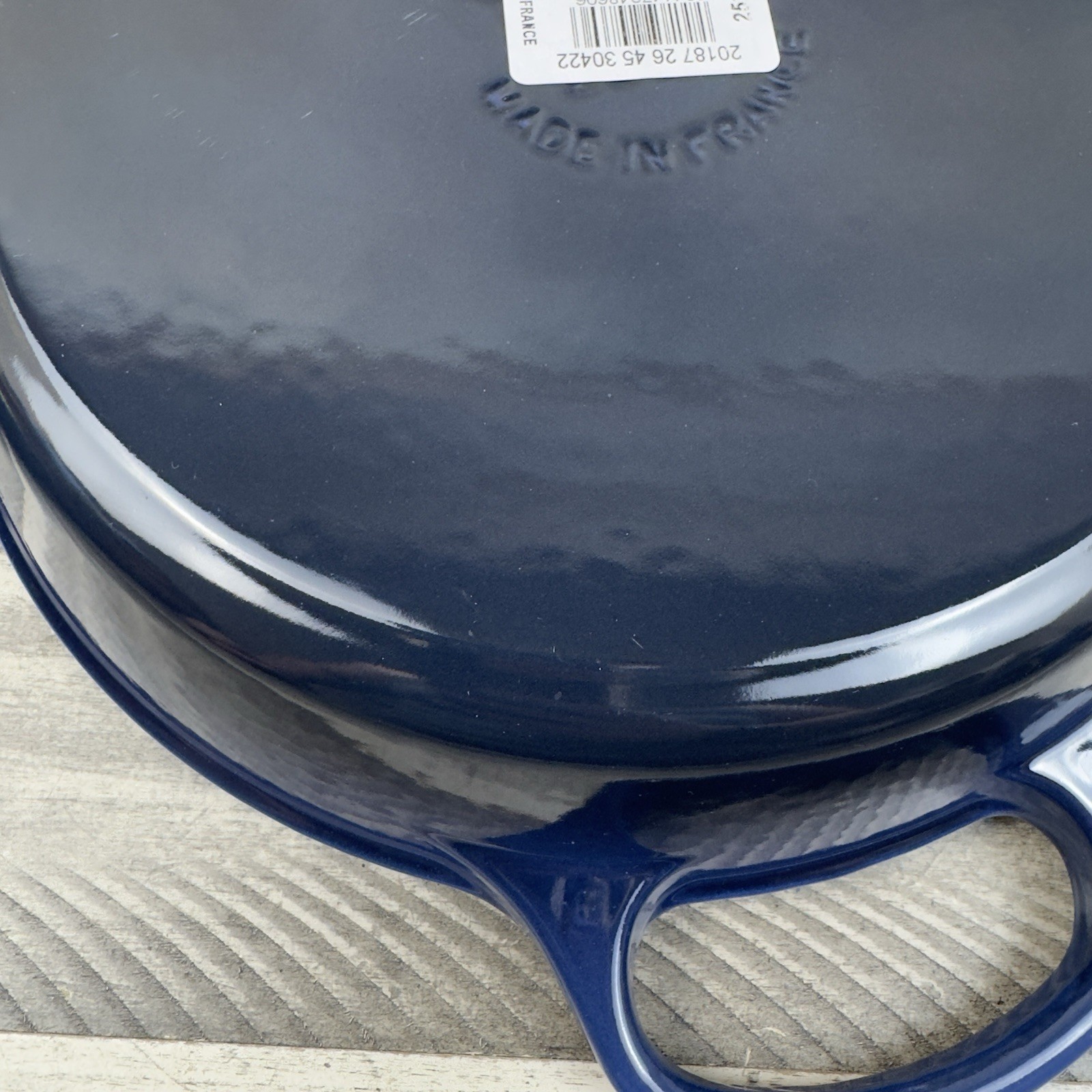 Le Creuset Signature Enameled Cast Iron Deep Skillet 10 1/4” Lapis Scuffed Read