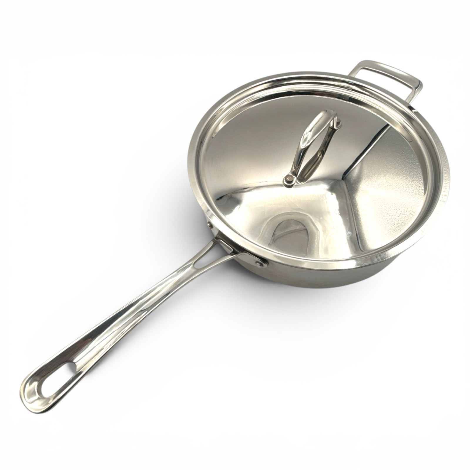 Italic 3Qt Stainless Steel Clad Saucier Pan With Lid