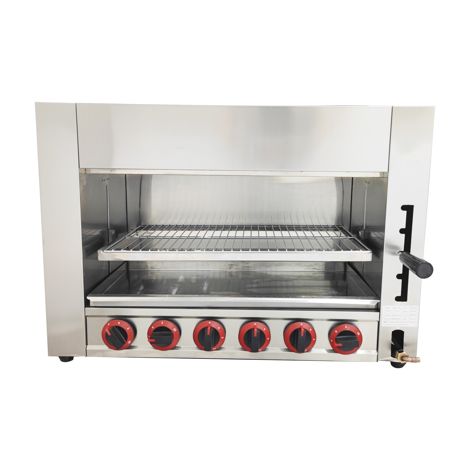 Countertop Stainless Steel Single Layer LPG Chicken Roaster Oven Adjustable