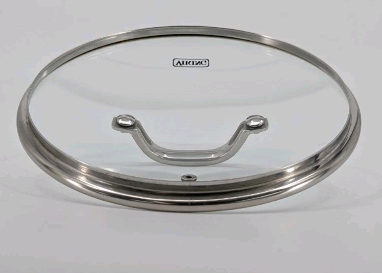 Viking Glass Lid 8.5″ Replacement Metal Edges And Handle