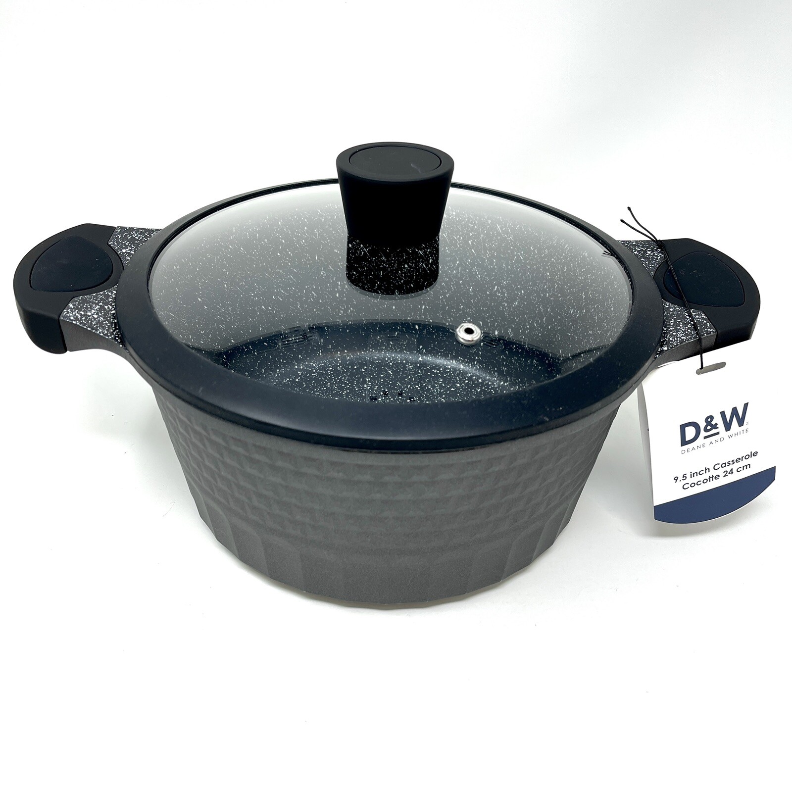 D&W Pot/Casserole 9.5” Inch Medium Size With Lid Deane&White Premium Cookware