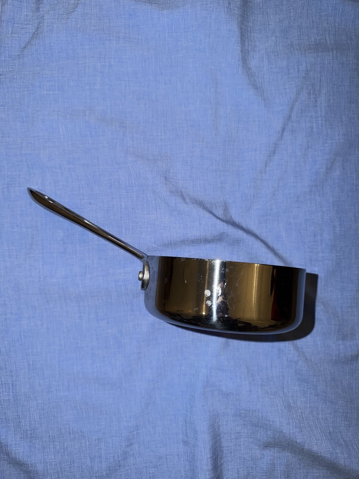 All-Clad 1 Qt Stainless Steel Saucepan Pot No Lid Riveted Handle Made USA