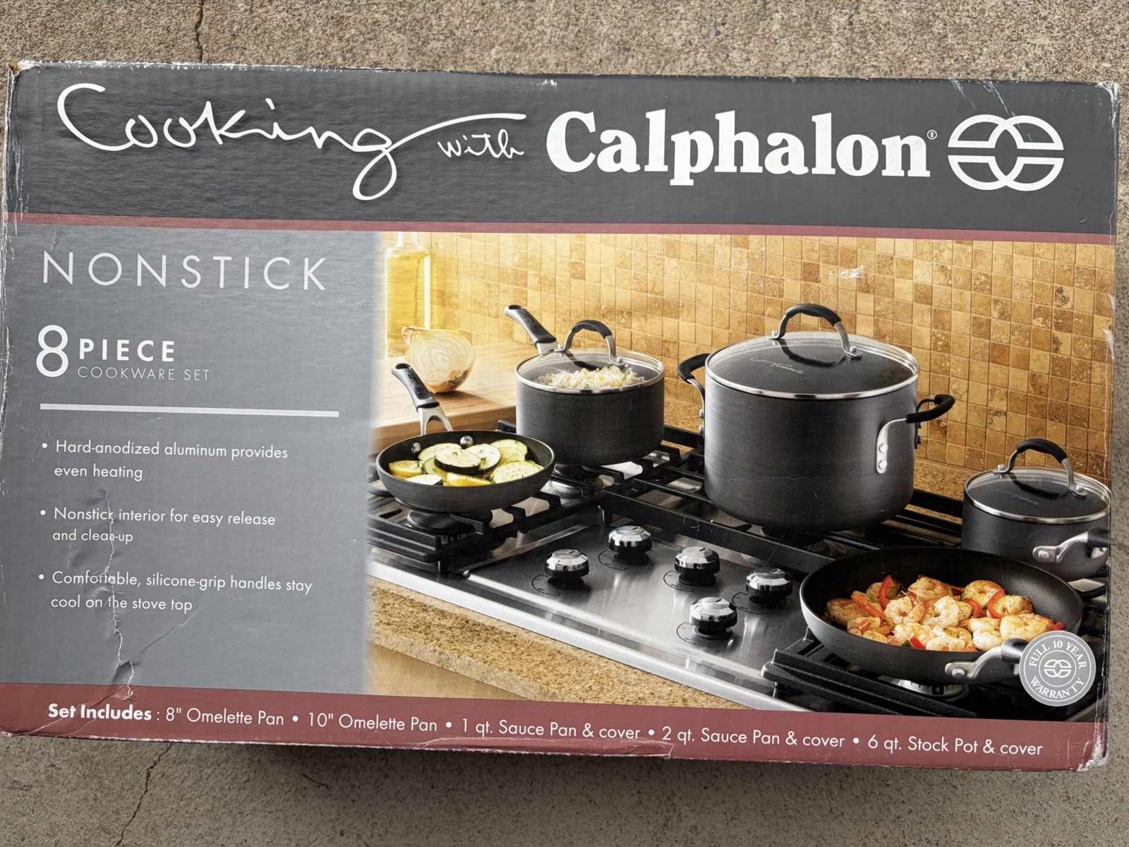 Simply Calphalon 8 Piece Nonstick Cookware Set
