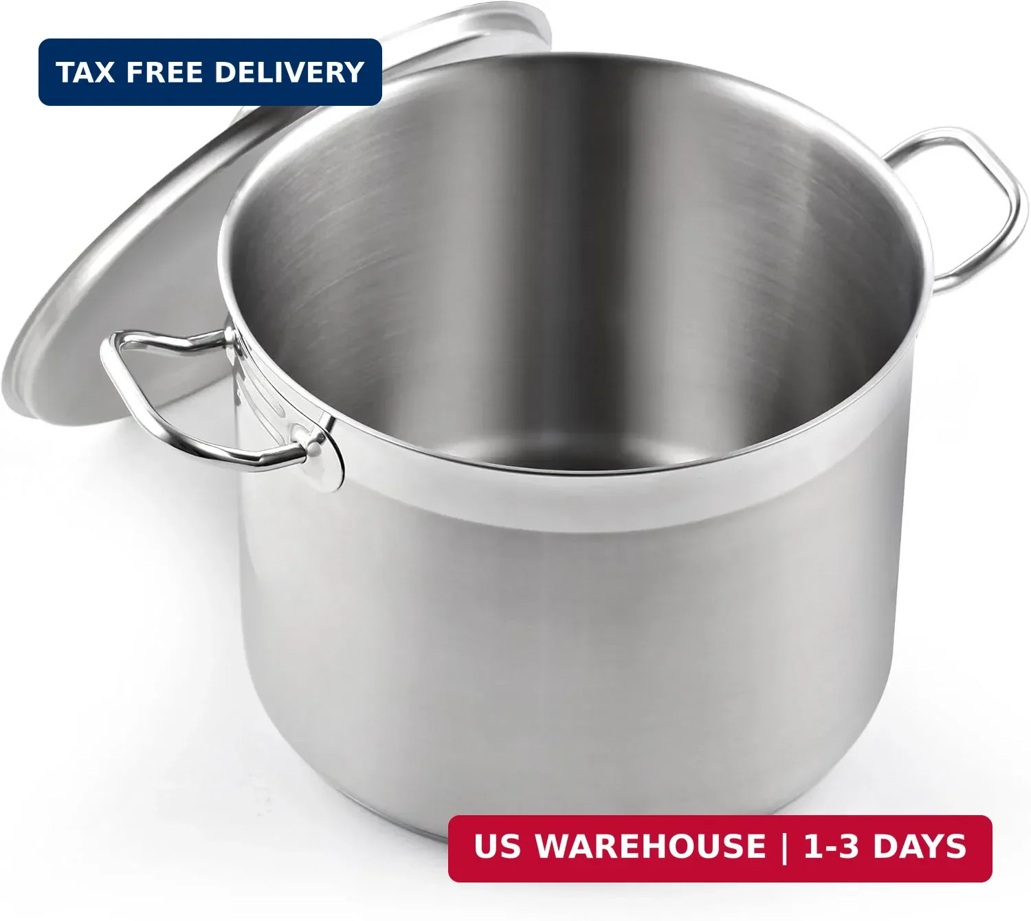 Cooks Standard Stainless Steel Stockpot 20 QT, Stock Pot with Lid, Professional