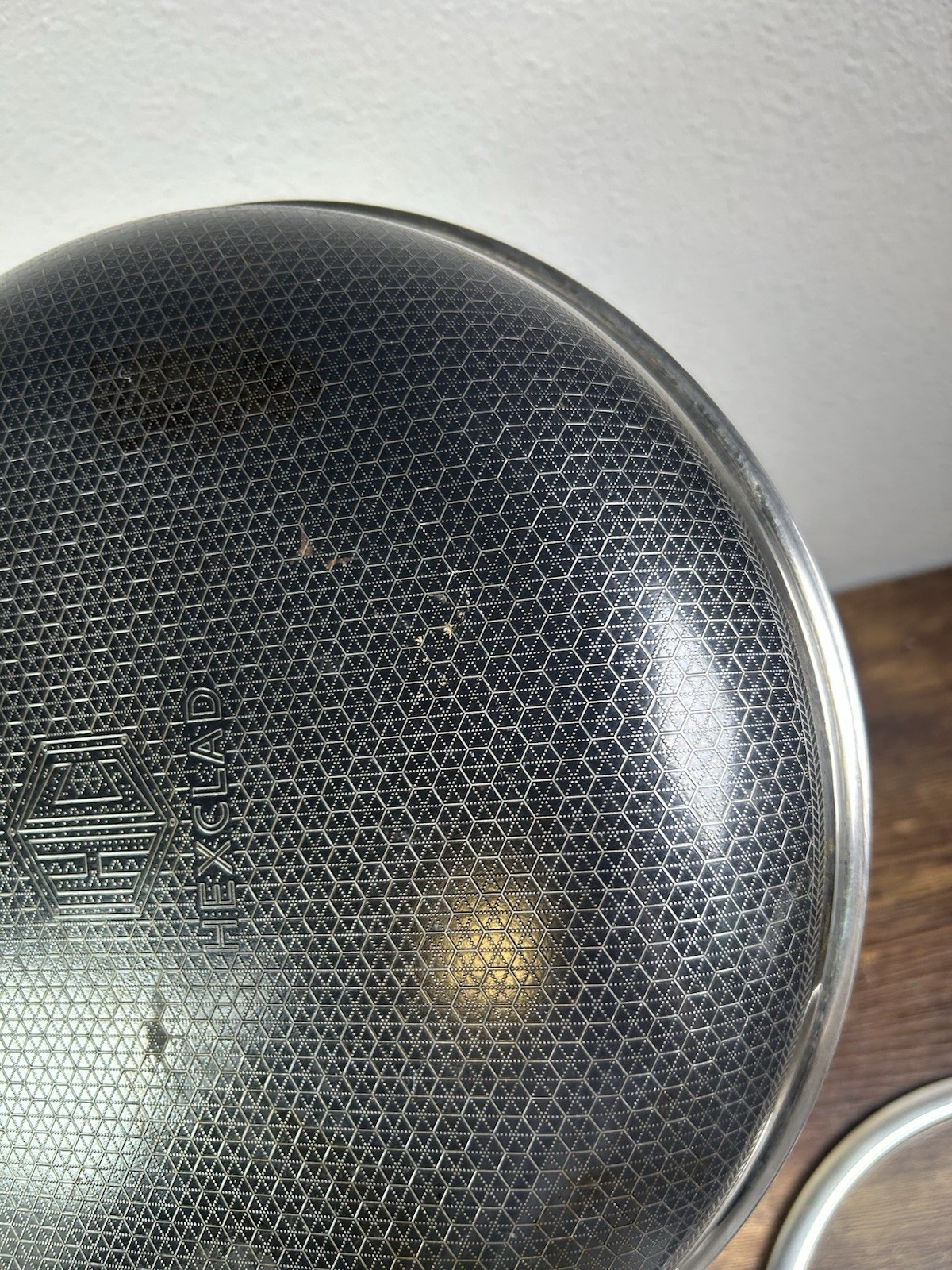 HexClad 12″ FRYING PAN with LID 12-Inch 12 Hybrid Non-Stick -Used Good Condition