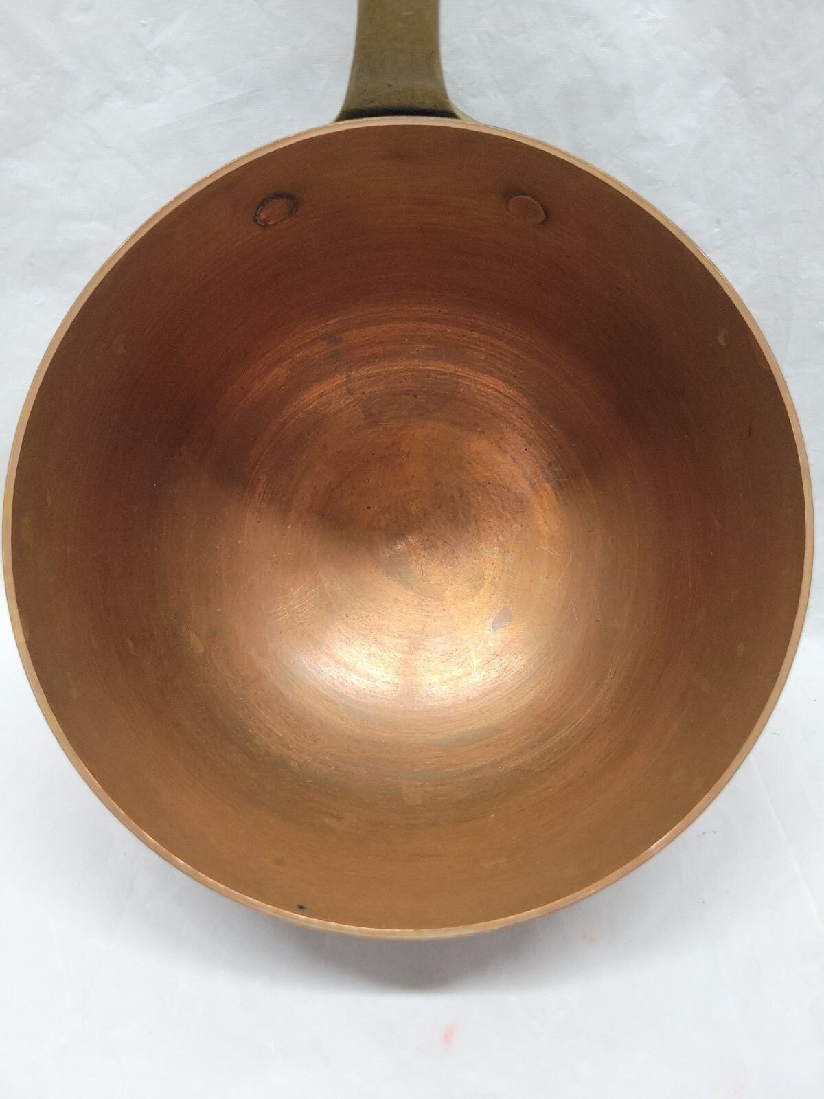 VINTAGE BAZAAR DE LA CUISINE NY/NY 6″ SOLID COPPER POT BRASS HANDLE W/LID #5365