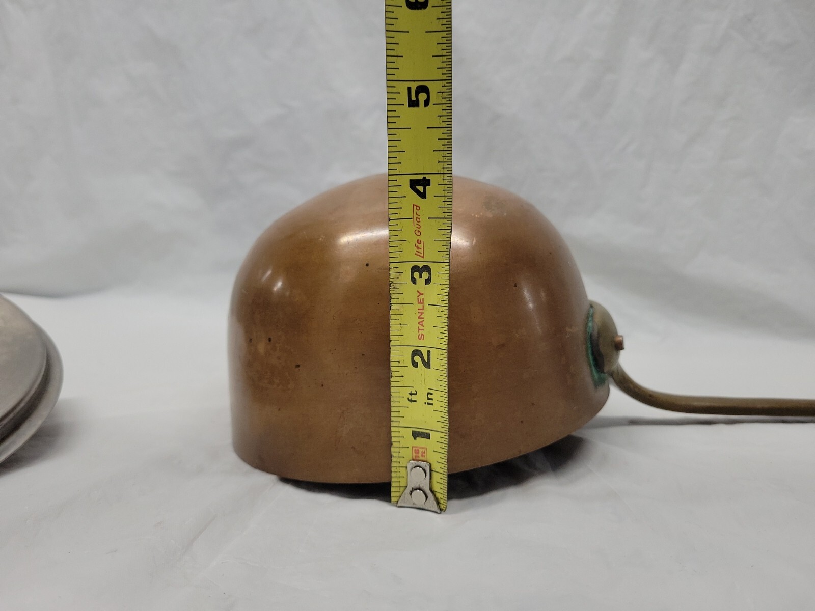 VINTAGE BAZAAR DE LA CUISINE NY/NY 6″ SOLID COPPER POT BRASS HANDLE W/LID #5365