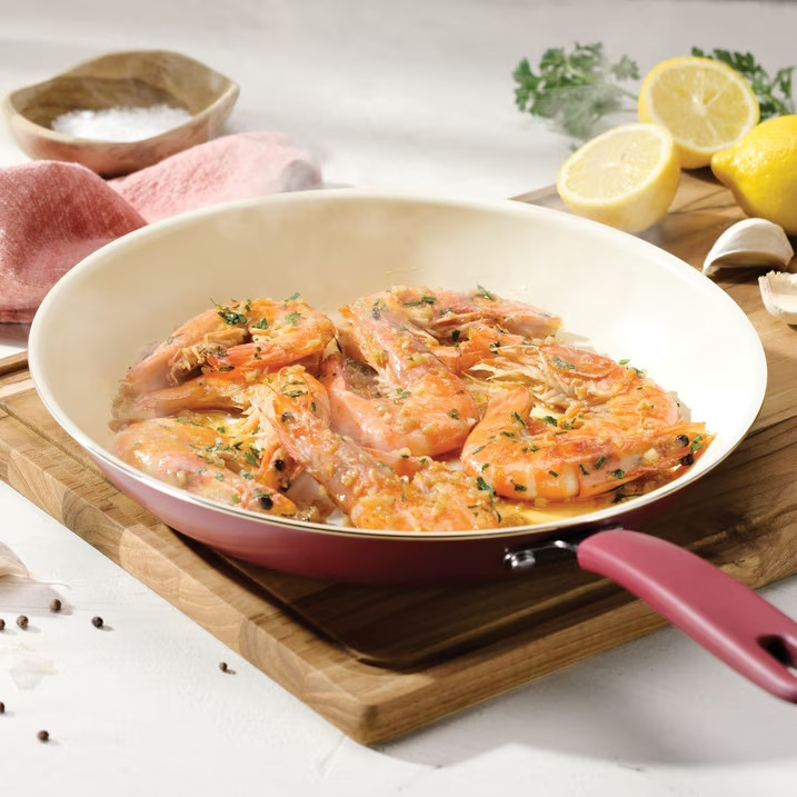 Tramontina Ceramaware 20-Piece Ceramic Nonstick Cookware Set, Wine