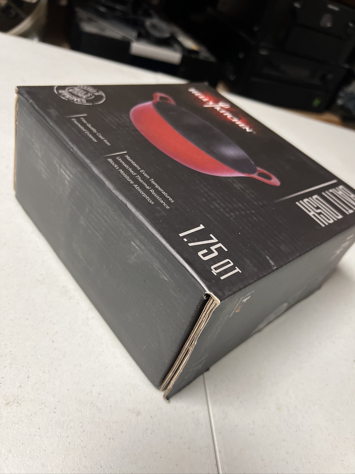 Hell’s Kitchen Nonstick, 1.75QT-Red-Cast Iron Balti Dish, 1.75 quart – Brand New