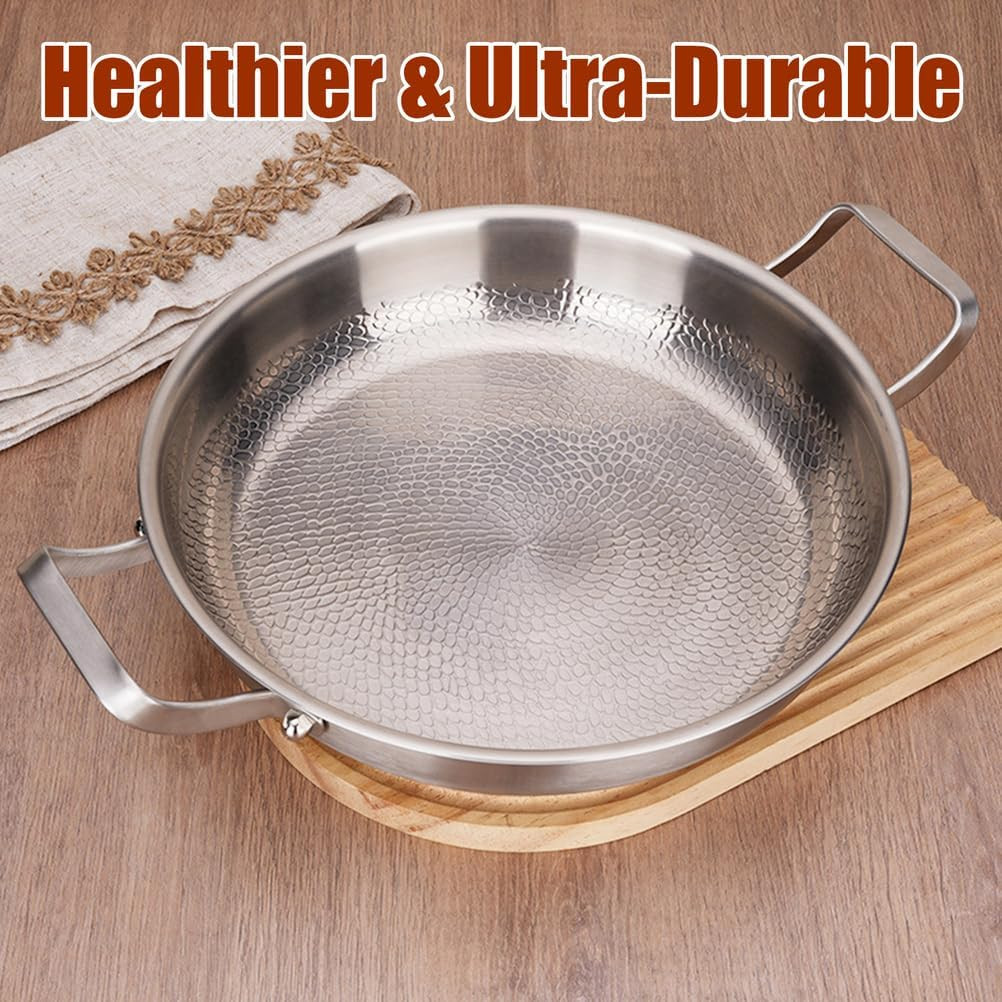 Titanium Hammered Pan, 2026 New Upgrade Double Handle Non Stick Titanium Pans fo