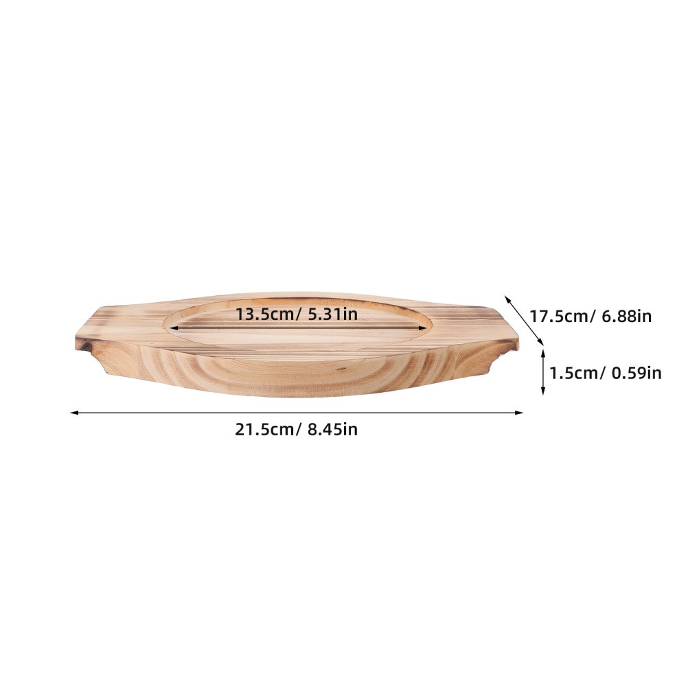 2Pcs Brown Wood Kitchen Trivets Heat Resistant Hot Pot Holders with Stable Base