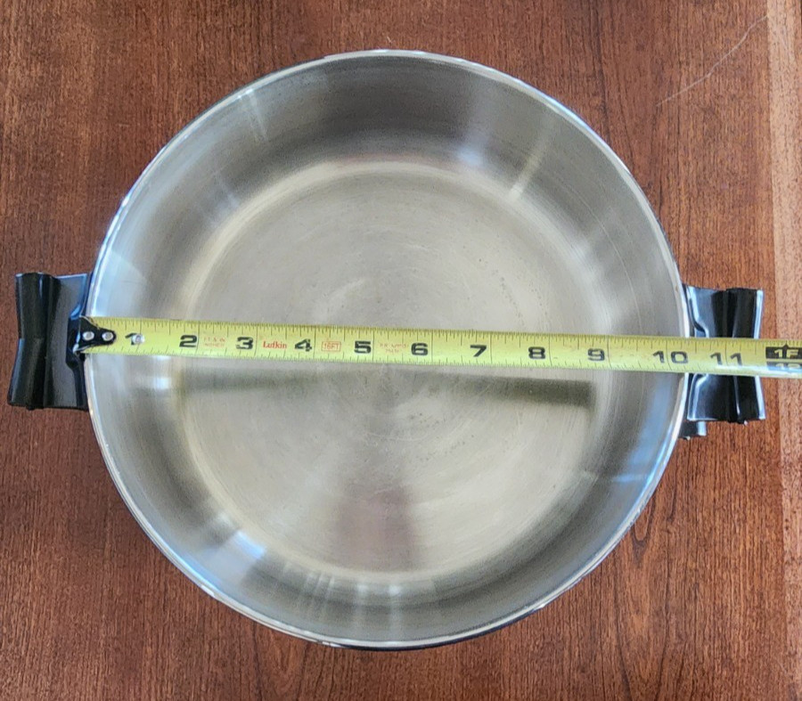 Vintage Saladmaster 6 Quart Stock Pot Dome Lid 18-8 Tri Clad Pan Cookware