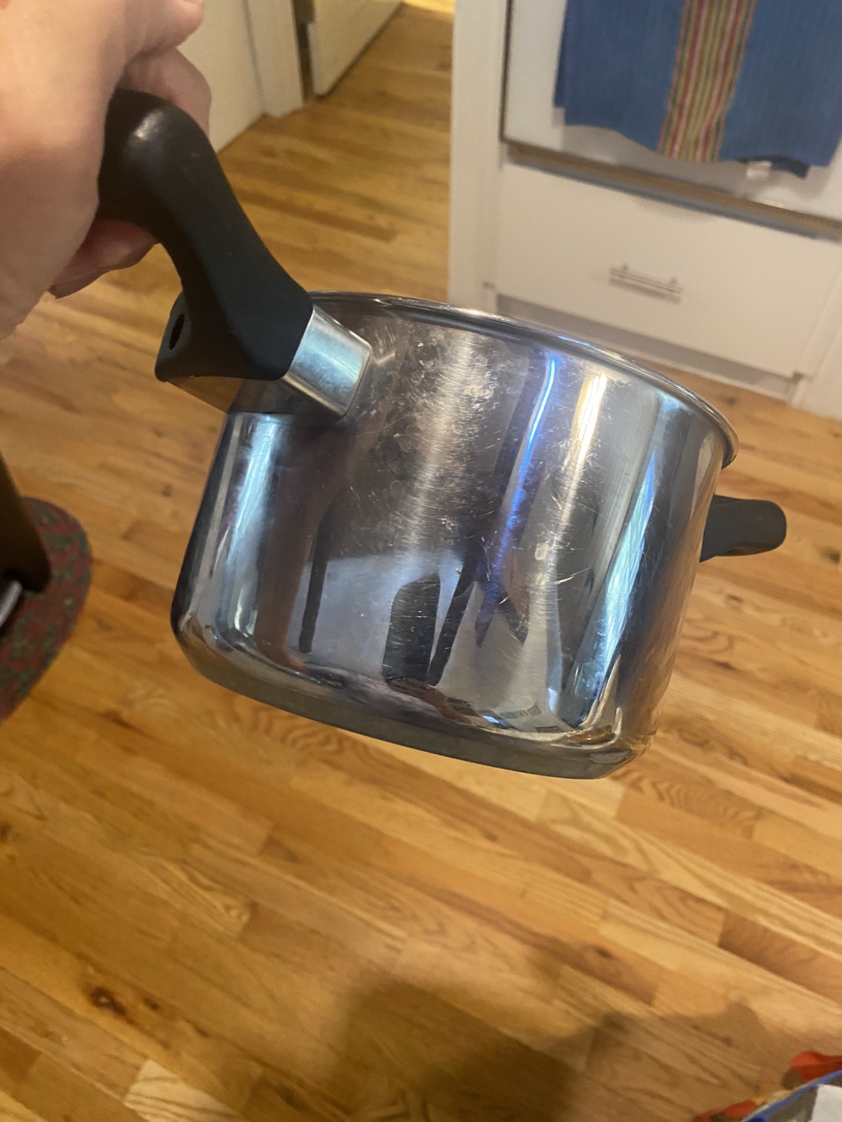 Soltam 18/10 Stainless Steel 2 Piece Pot With Lid Unique Handles Made In Israel