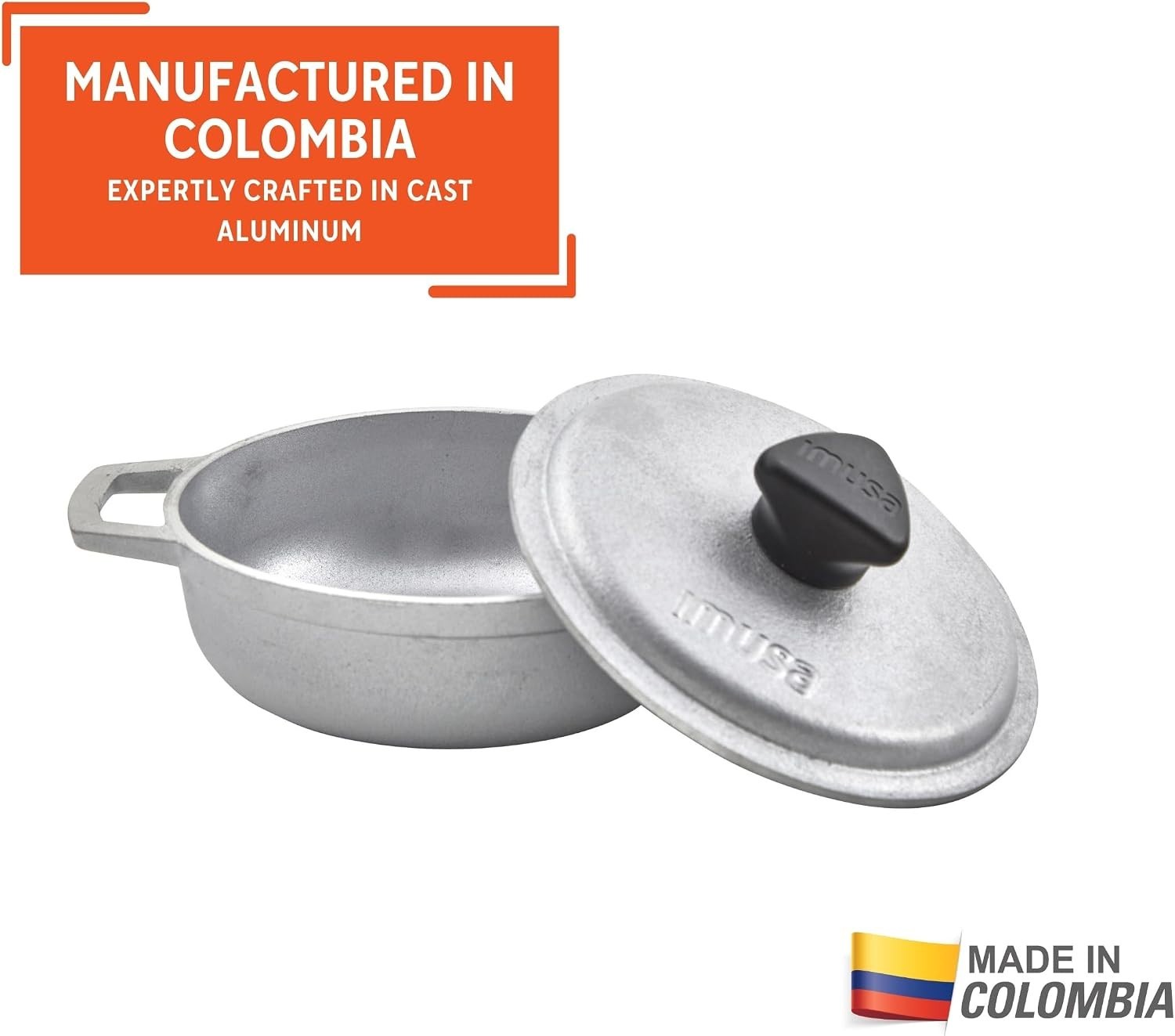 Versatile 0.5Qt Mini Cast Aluminum Caldero – Ideal for Tapas & More with Lid