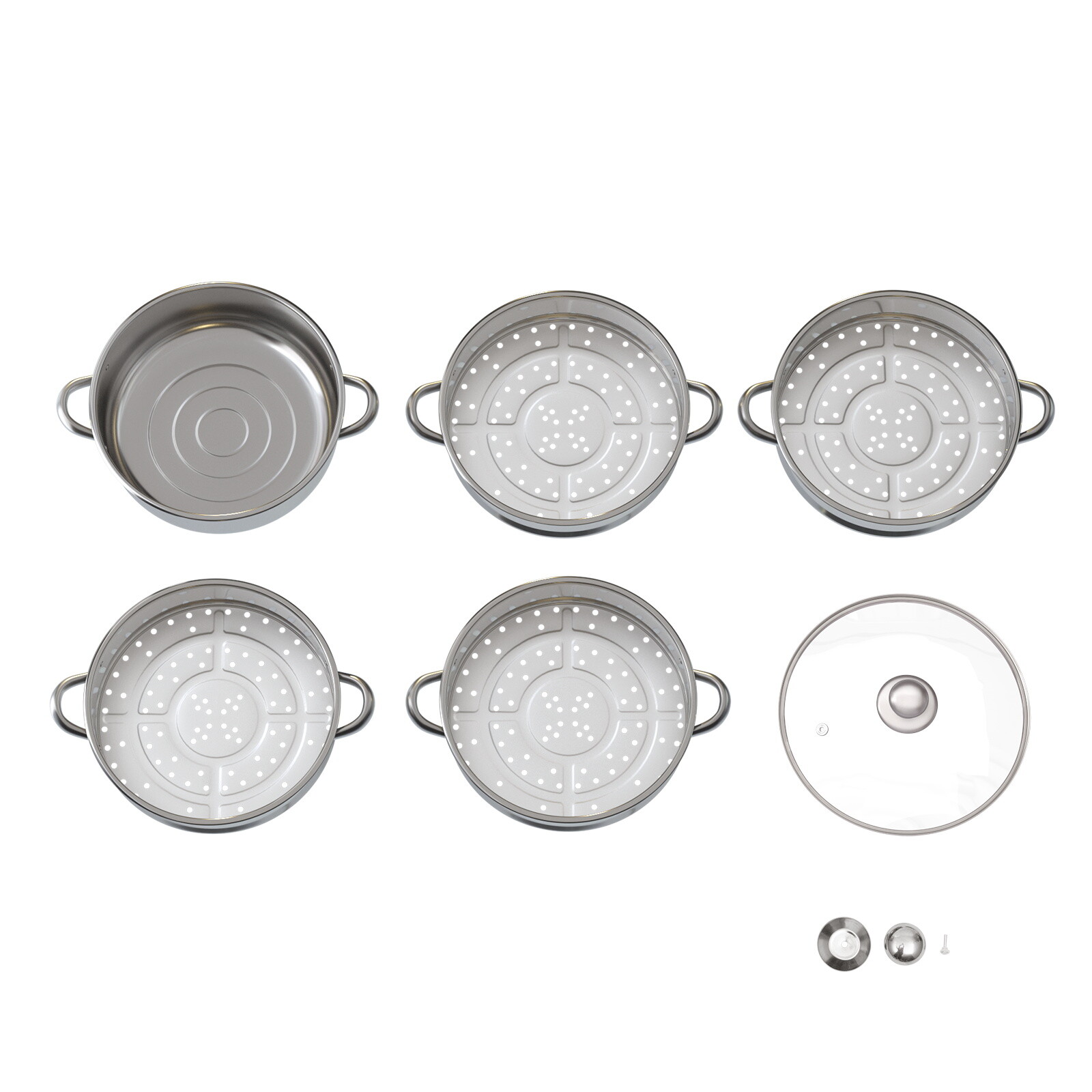 5-Tier Stainless Steel Steamer – Versatile Cooking for Home & Commercial Use