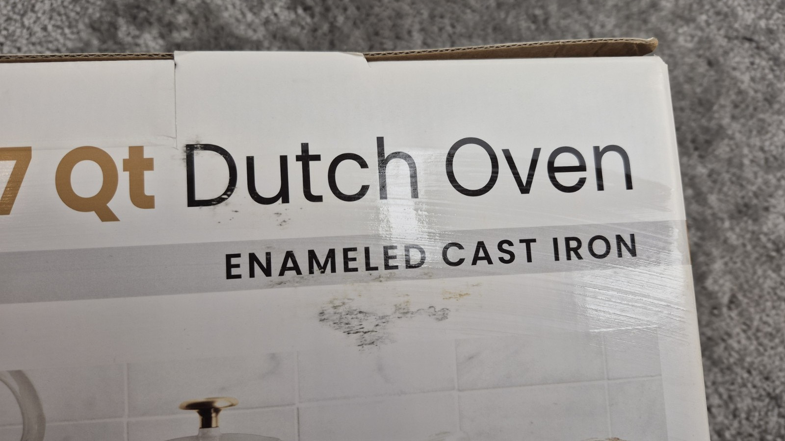 Tramontina 7 Quart Enameled Cast Iron Round Dutch Oven White NEW in box