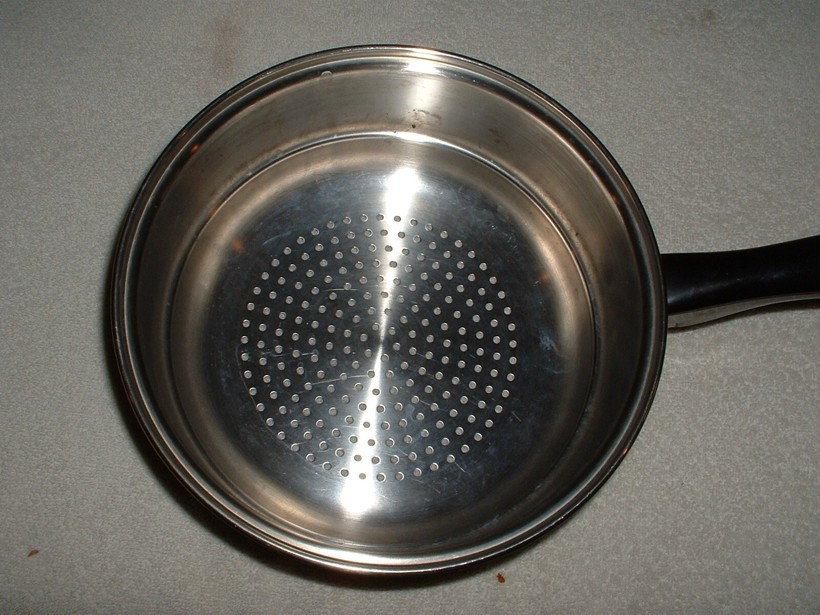 Colonial Ware 3 Qt Stainless Steel Saucepan w/ Steamer & Insert