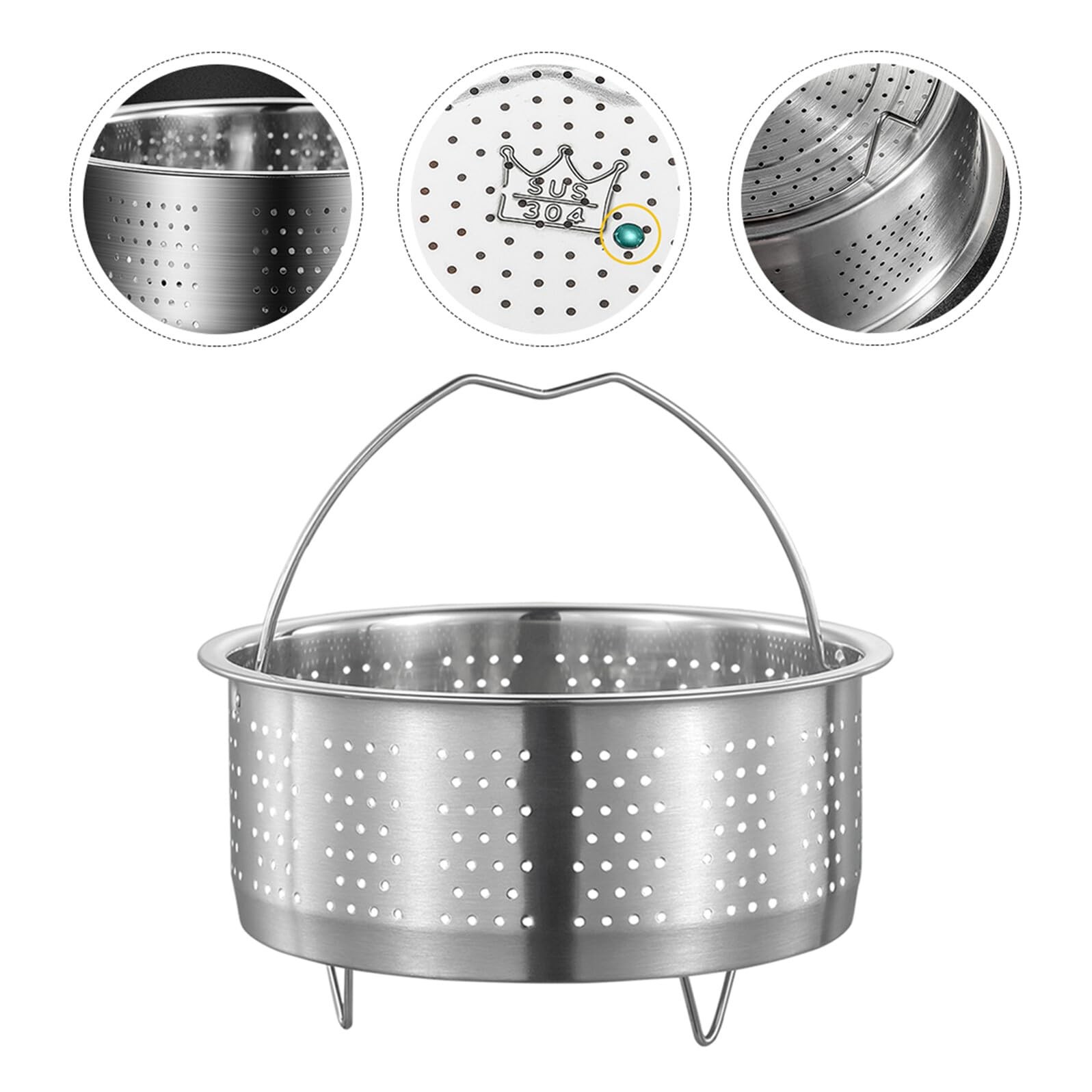 Upkoch Mesh Strainer Steamer Basket Stainless Steel Vegetable Steamer Basket