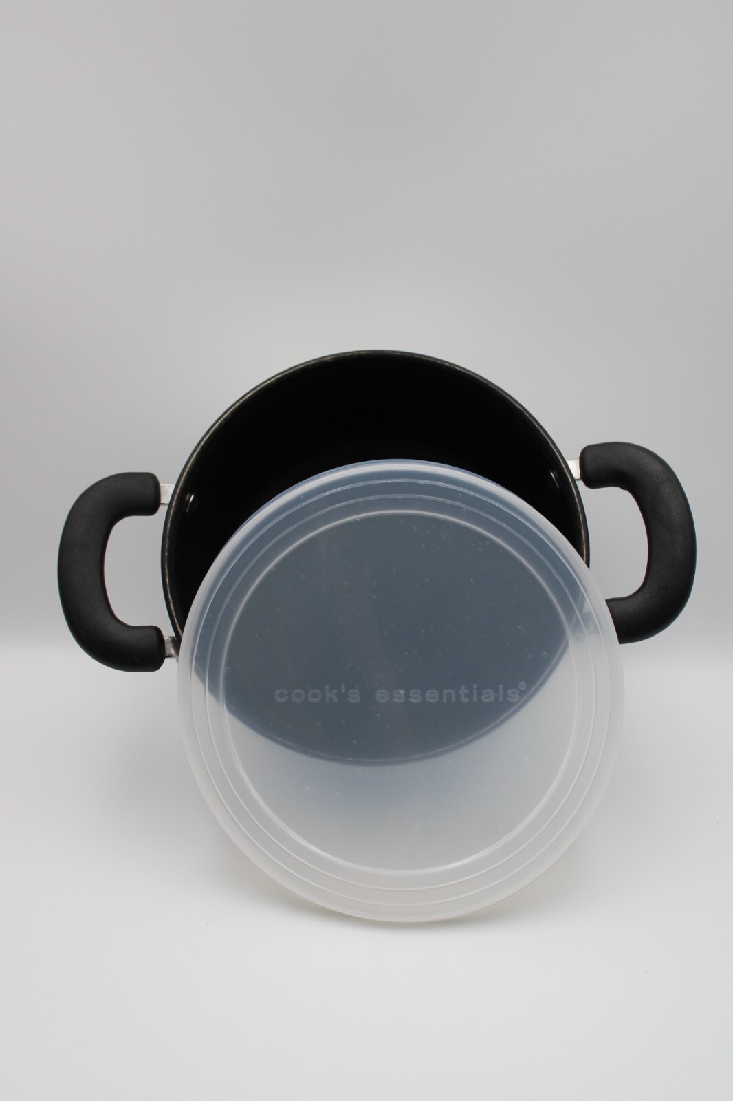 Cook Essentials 7 Pc -18/10 Non Stick Black Handles Cookware Set-2 Qt 3 Qt 12″