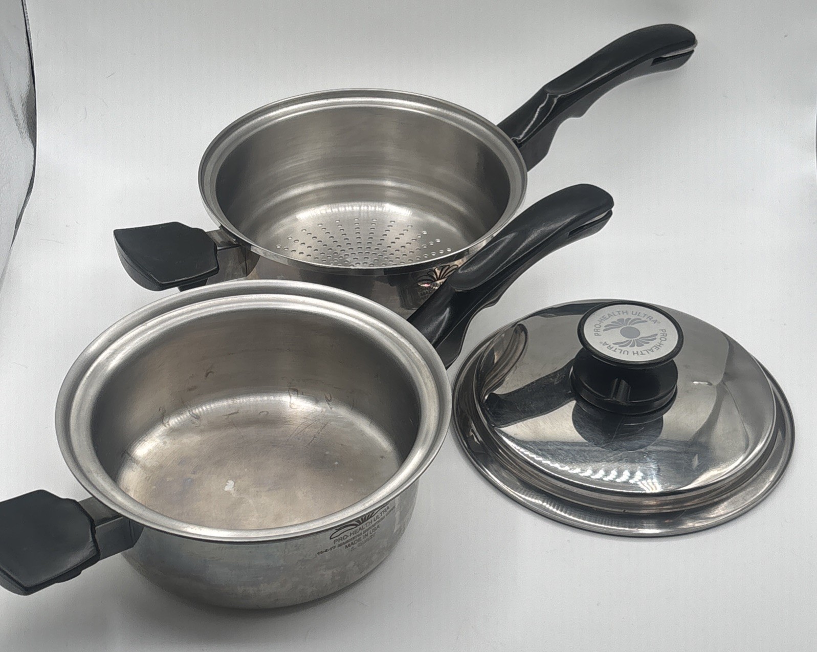 Pro-Health Ultra 3 QT Saucepan Induction Core Stainless Steamer Insert & Lid