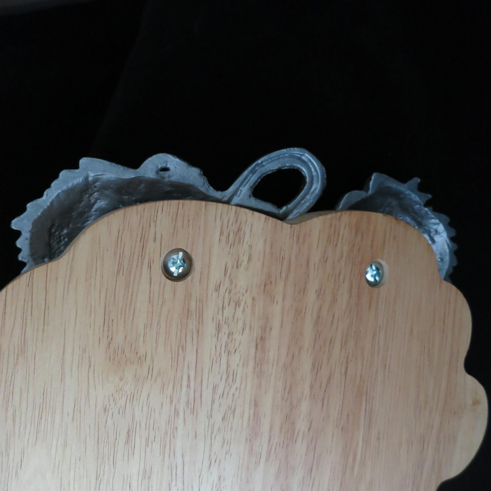 Vintage Grape Wood and Aluminum Cutting Board -Hanging Wall Art